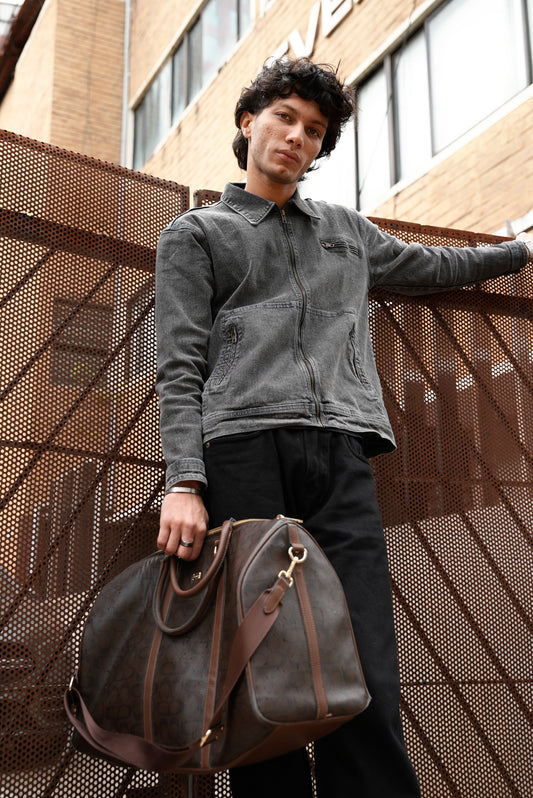 THE UTILITY DENIM JACKET - GREY