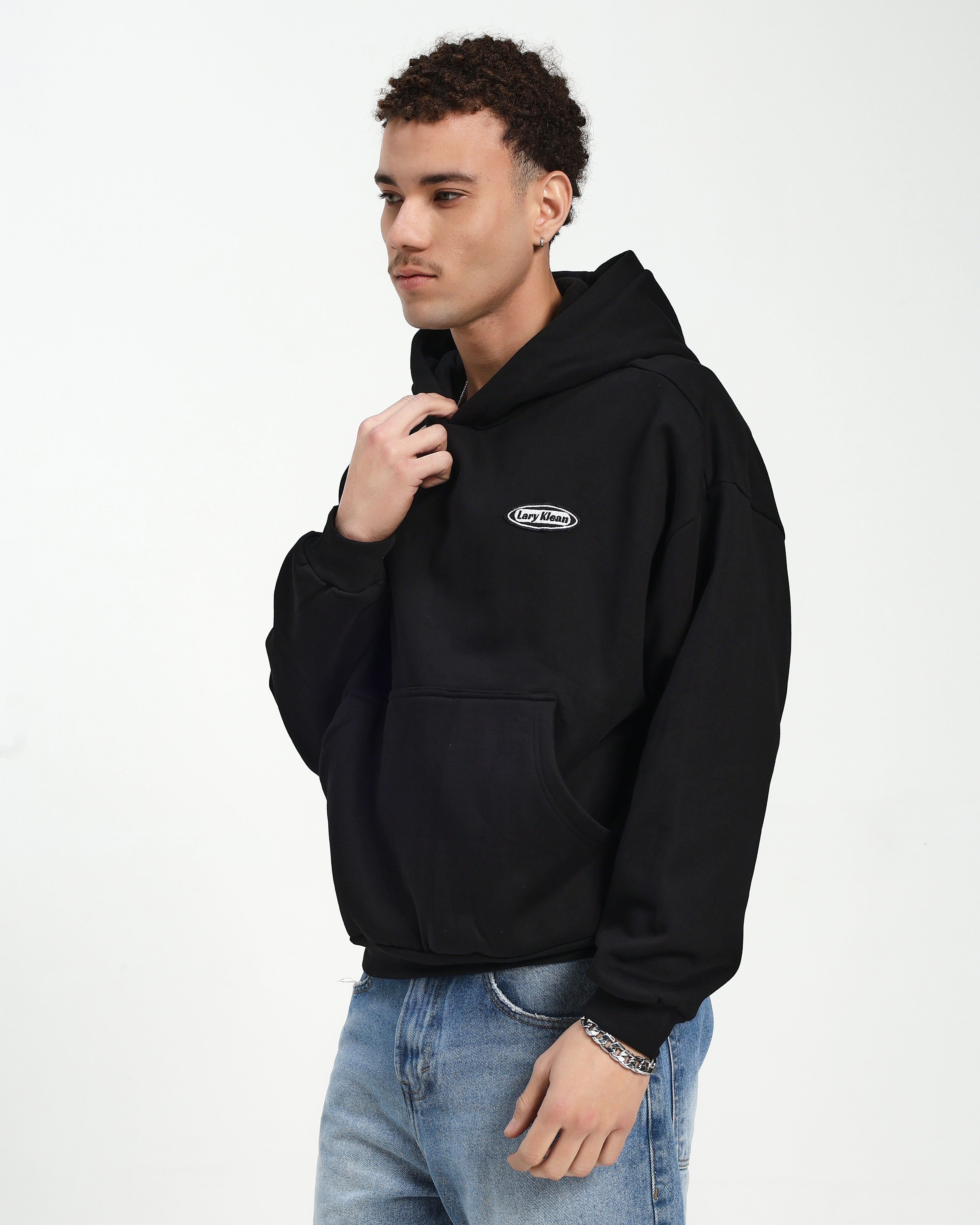OVERSIZED FIT HOODIE - BLACK