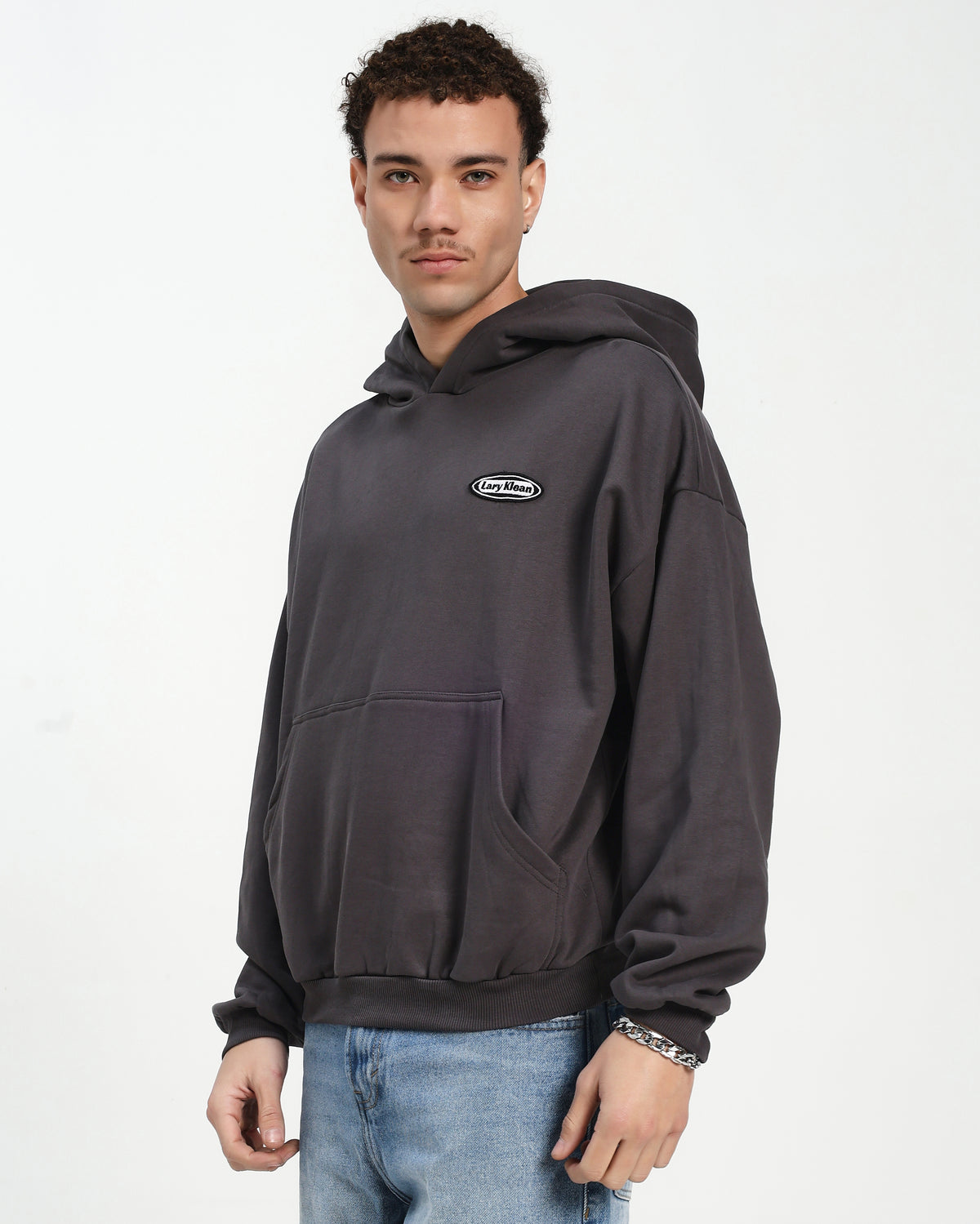 OVERSIZED FIT HOODIE - GREY