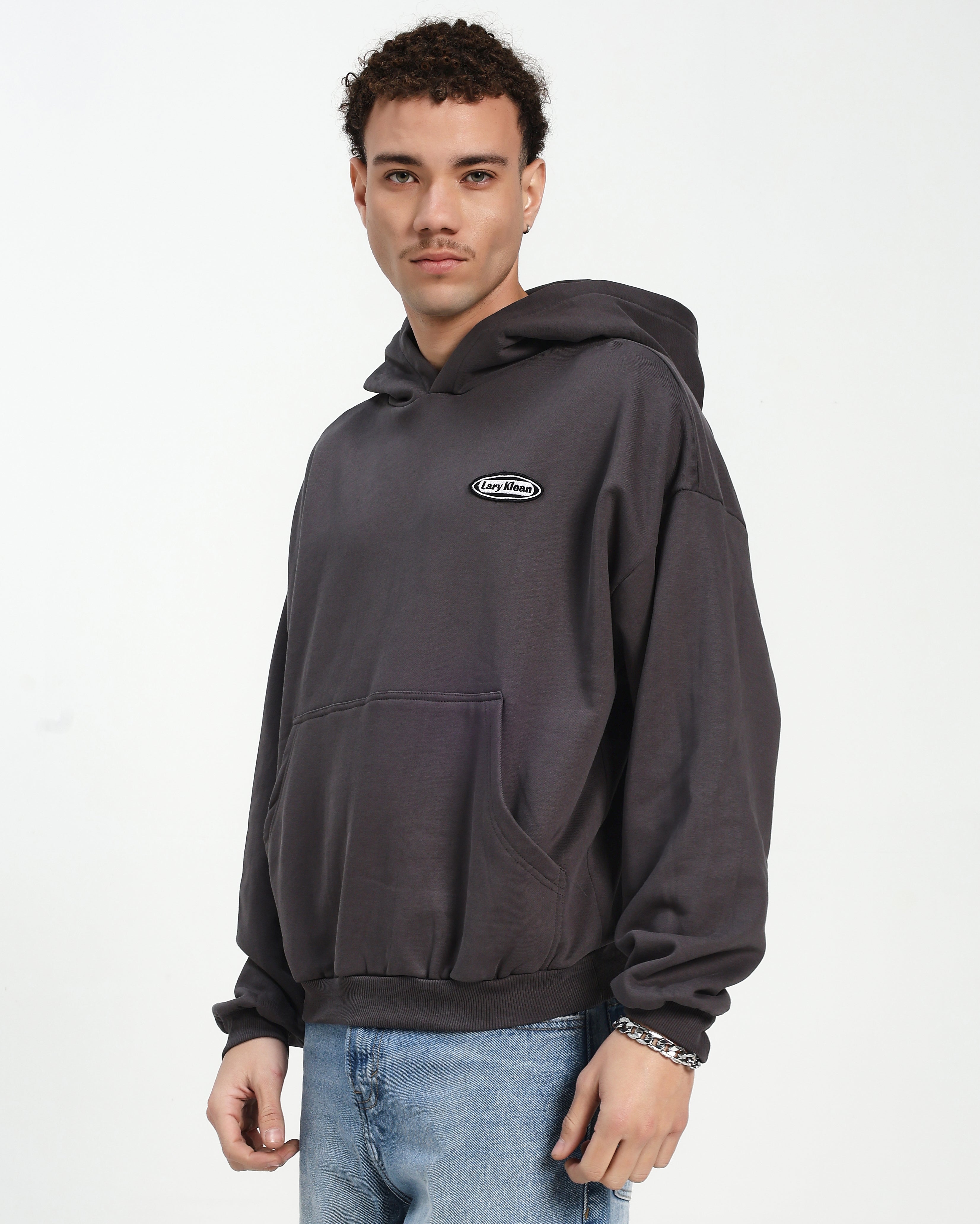 OVERSIZED FIT HOODIE - GREY