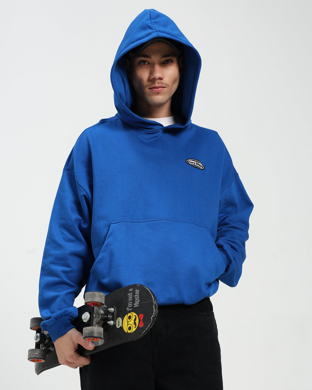 OVERSIZED FIT HOODIE - ROYAL BLUE