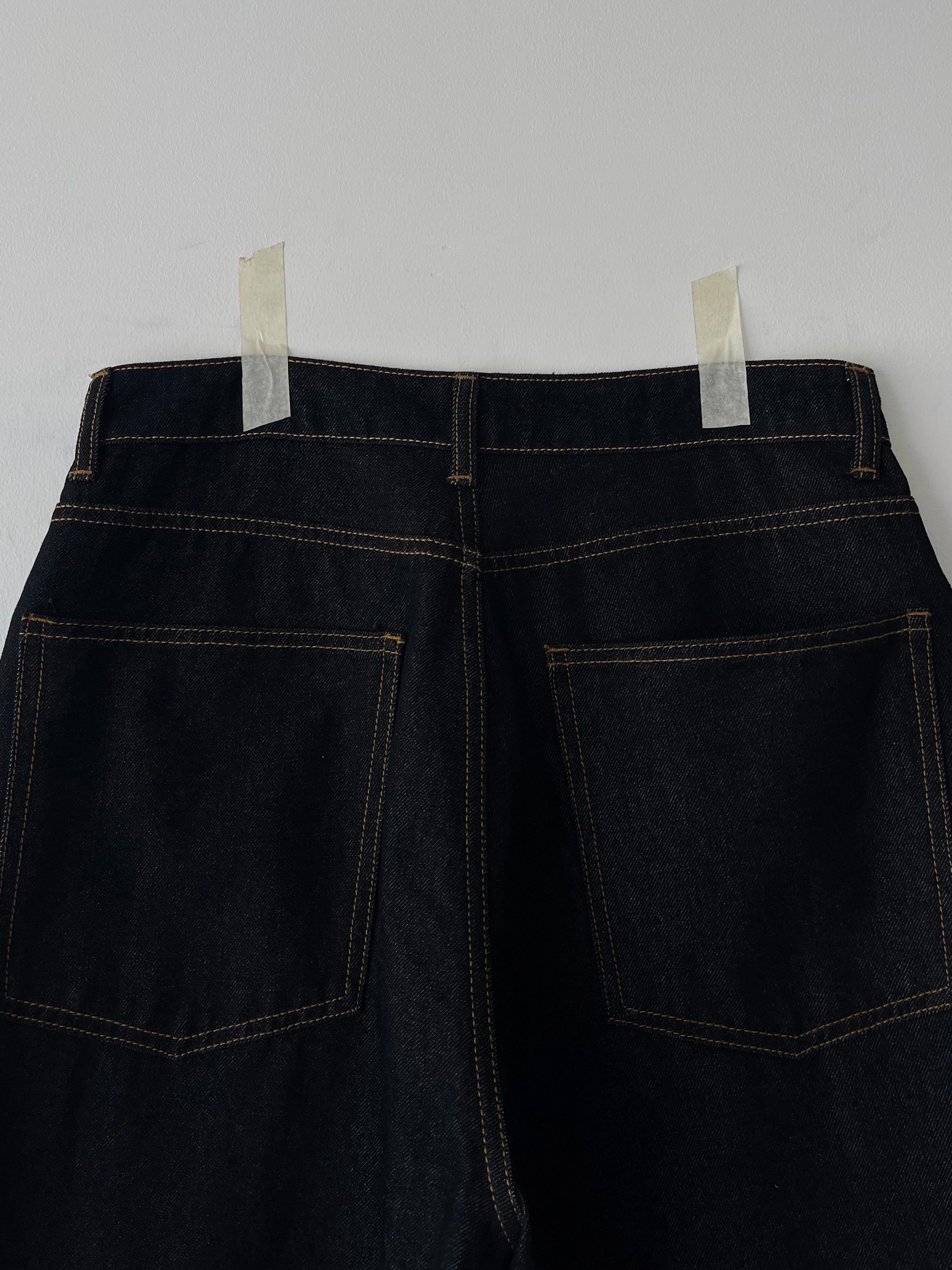 RAW INDIGO DENIM BAGGY JEAN