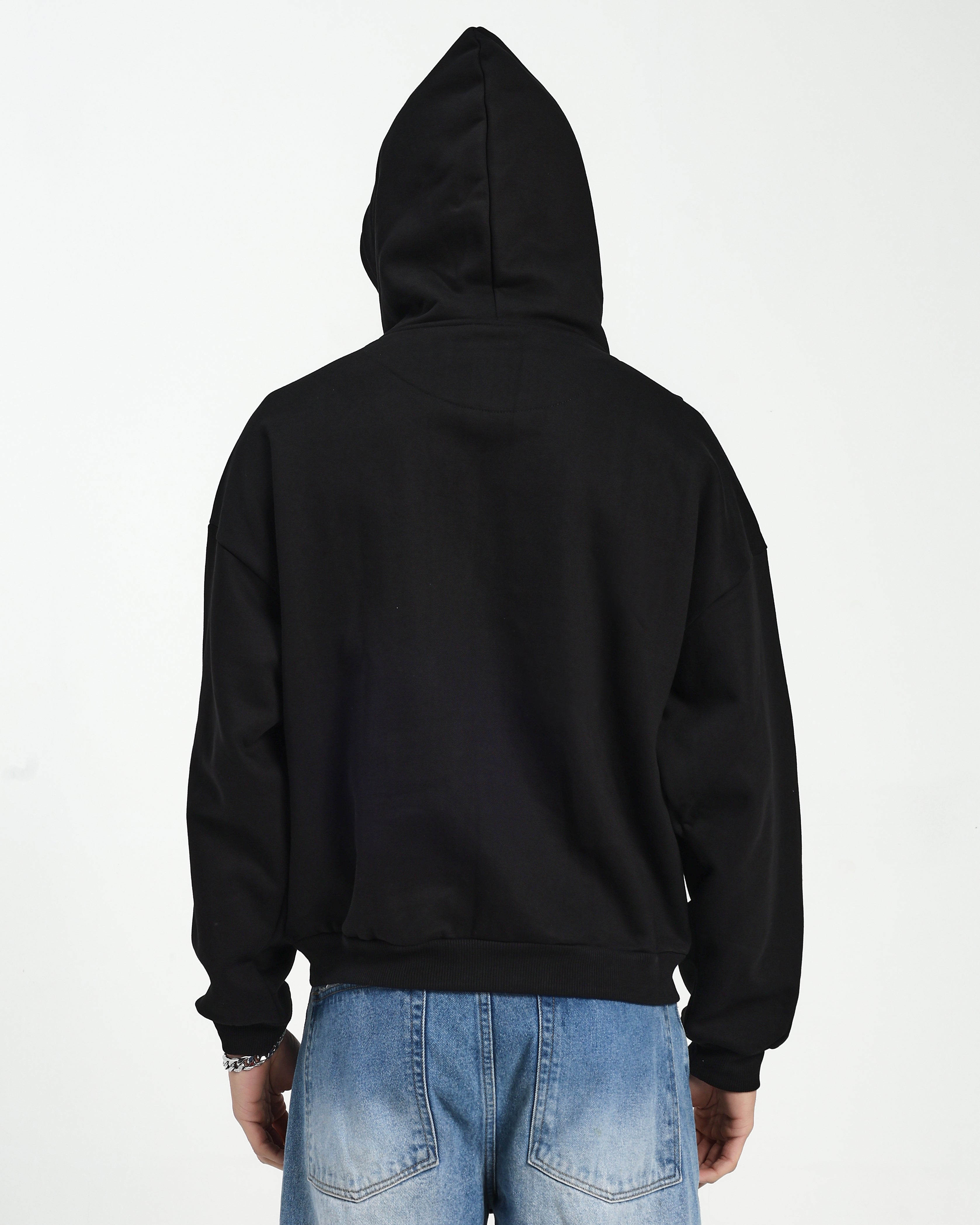 OVERSIZED FIT HOODIE - BLACK