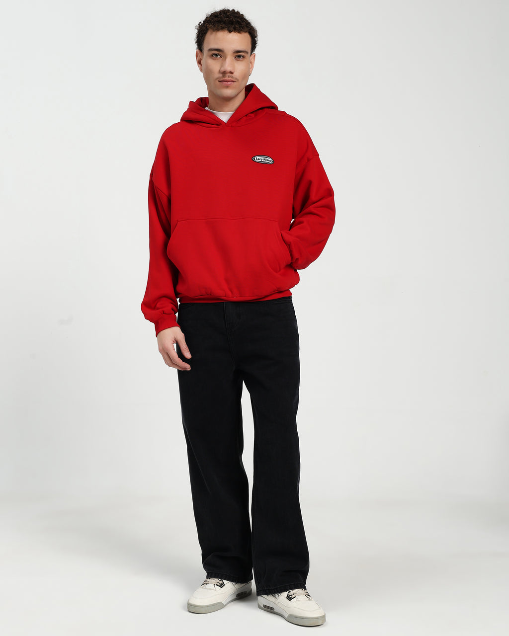 OVERSIZED FIT HOODIE - RED