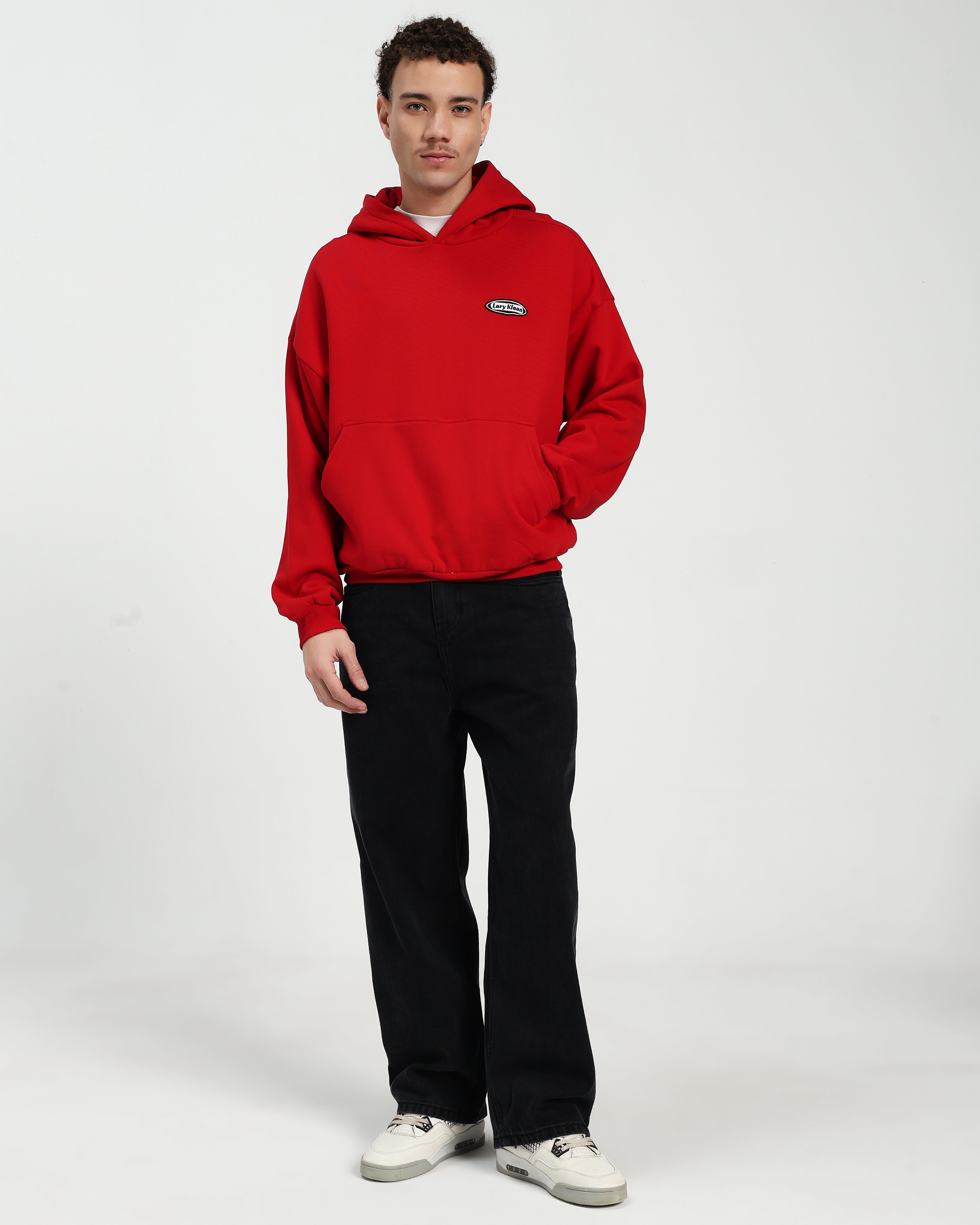 OVERSIZED FIT HOODIE - RED