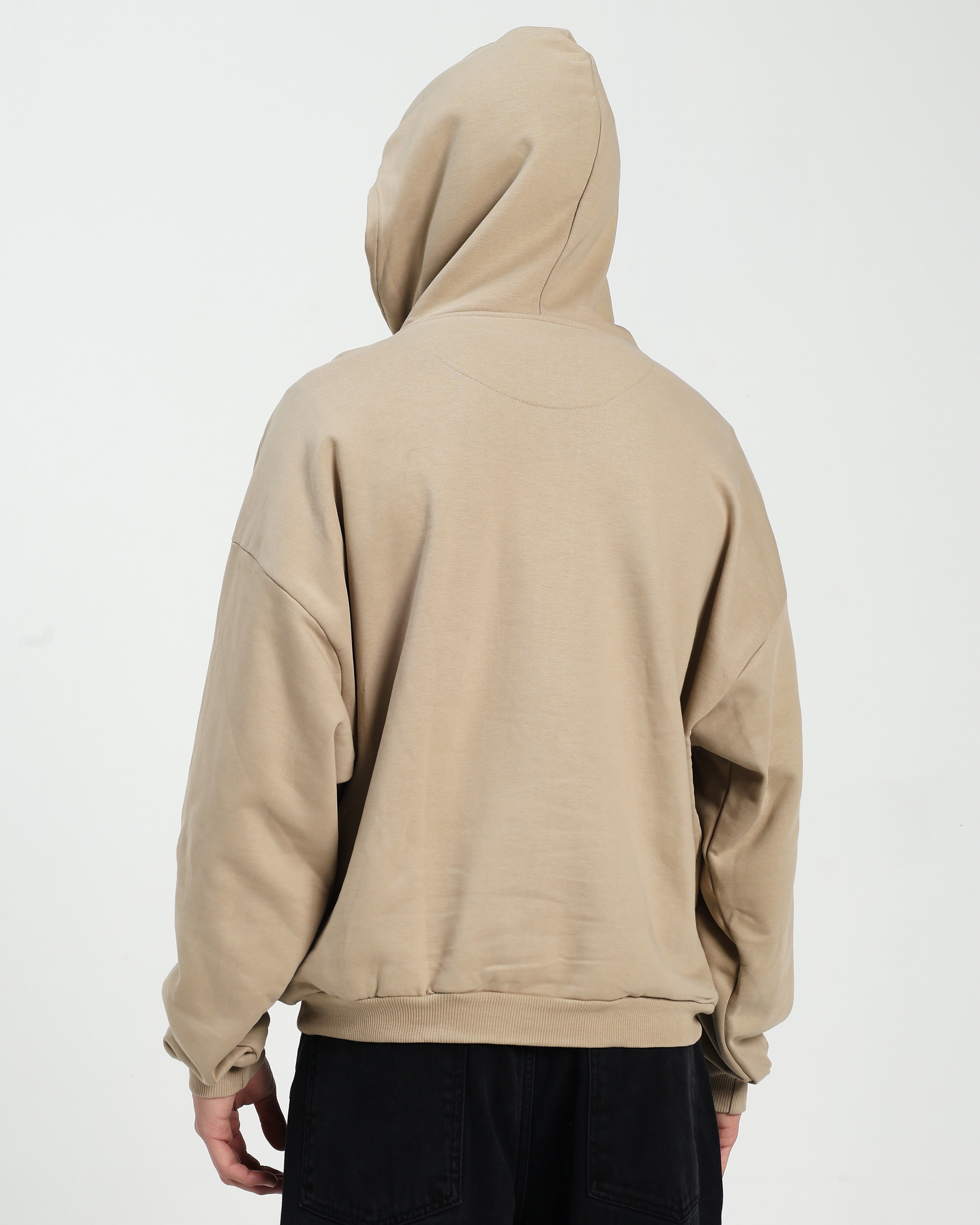 OVERSIZED FIT HOODIE - BEIGE