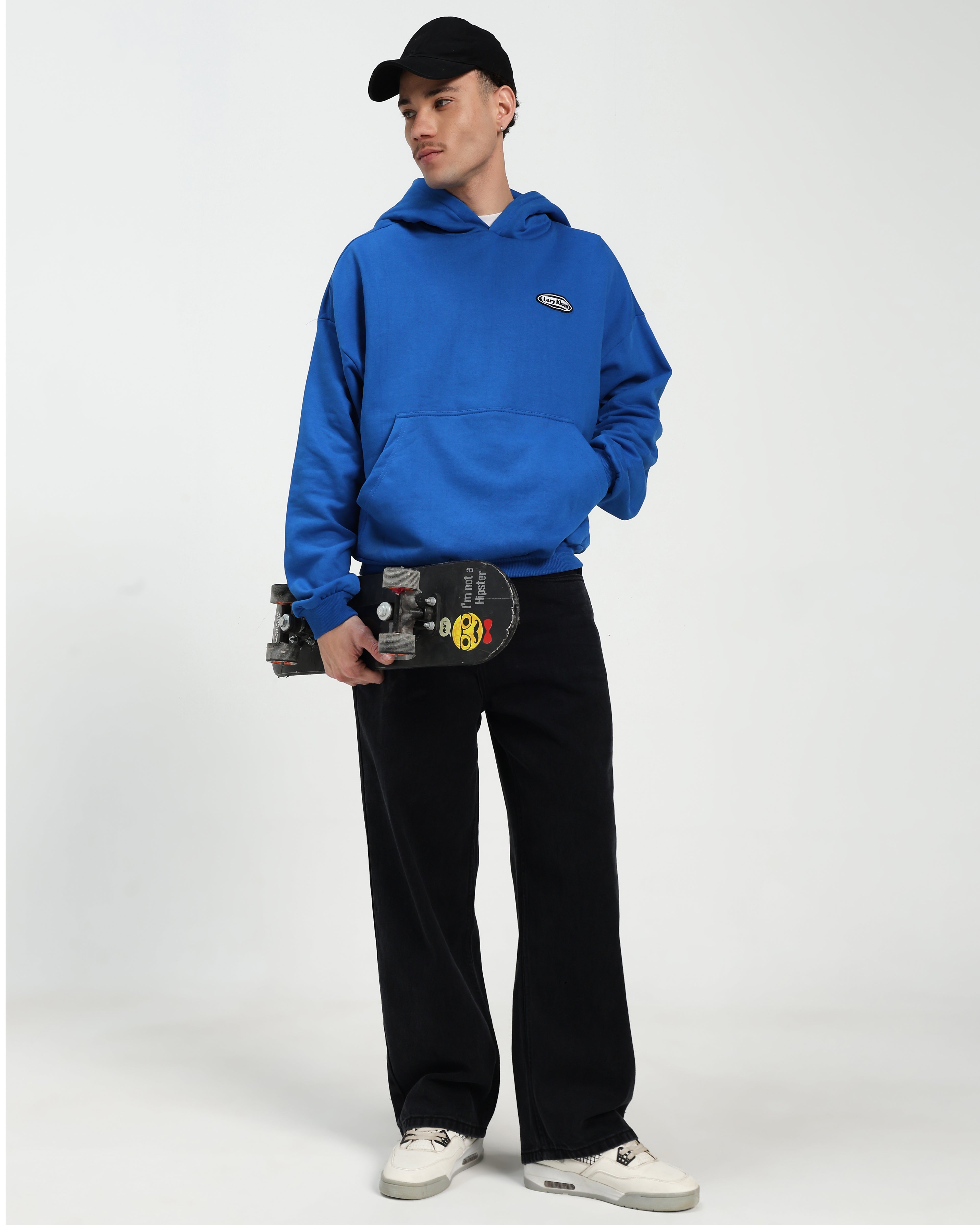 OVERSIZED FIT HOODIE - ROYAL BLUE