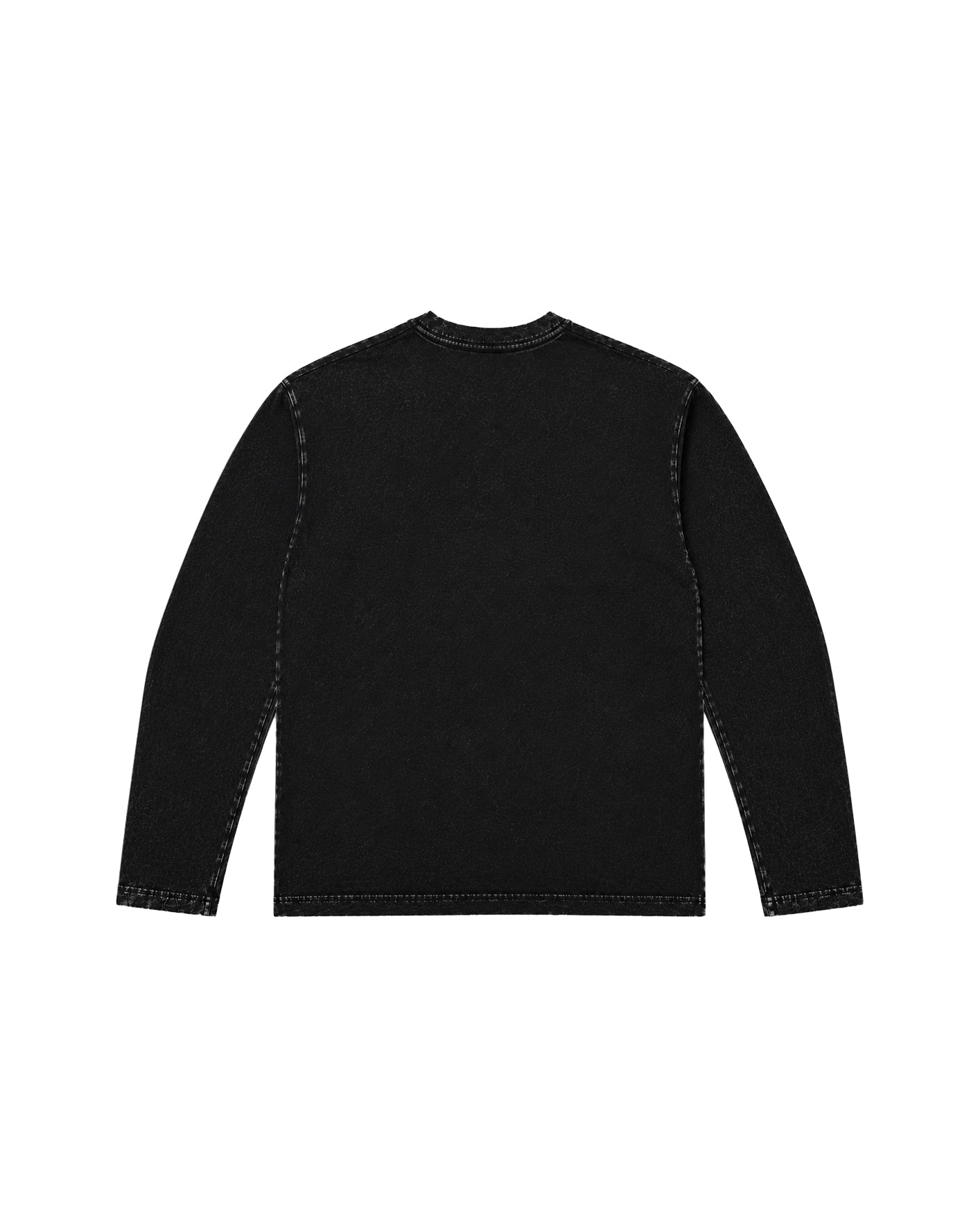 BLACK ACID WASHED HENLEY