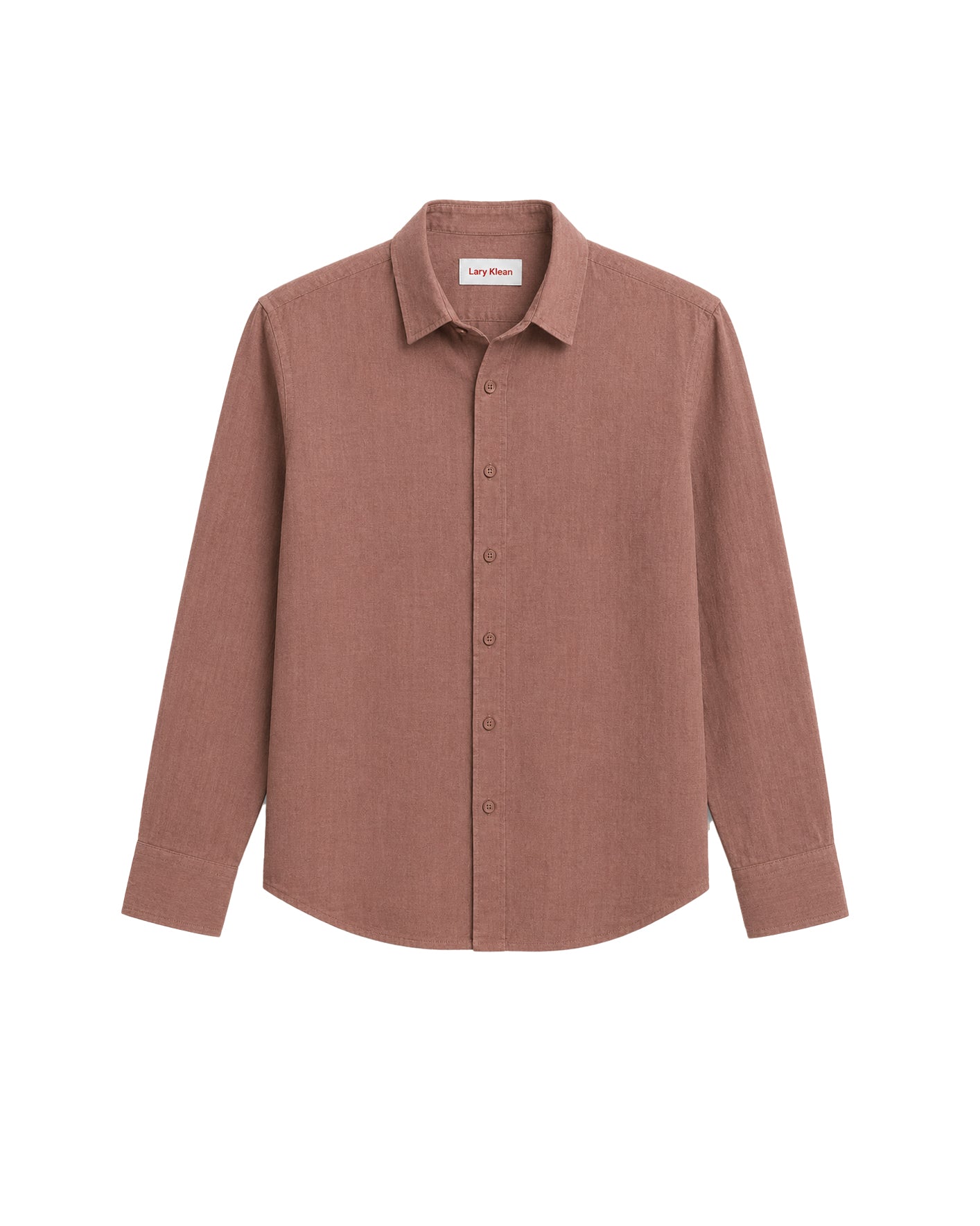 RELAXED FIT LINEN BLEND SHIRT - BROWN