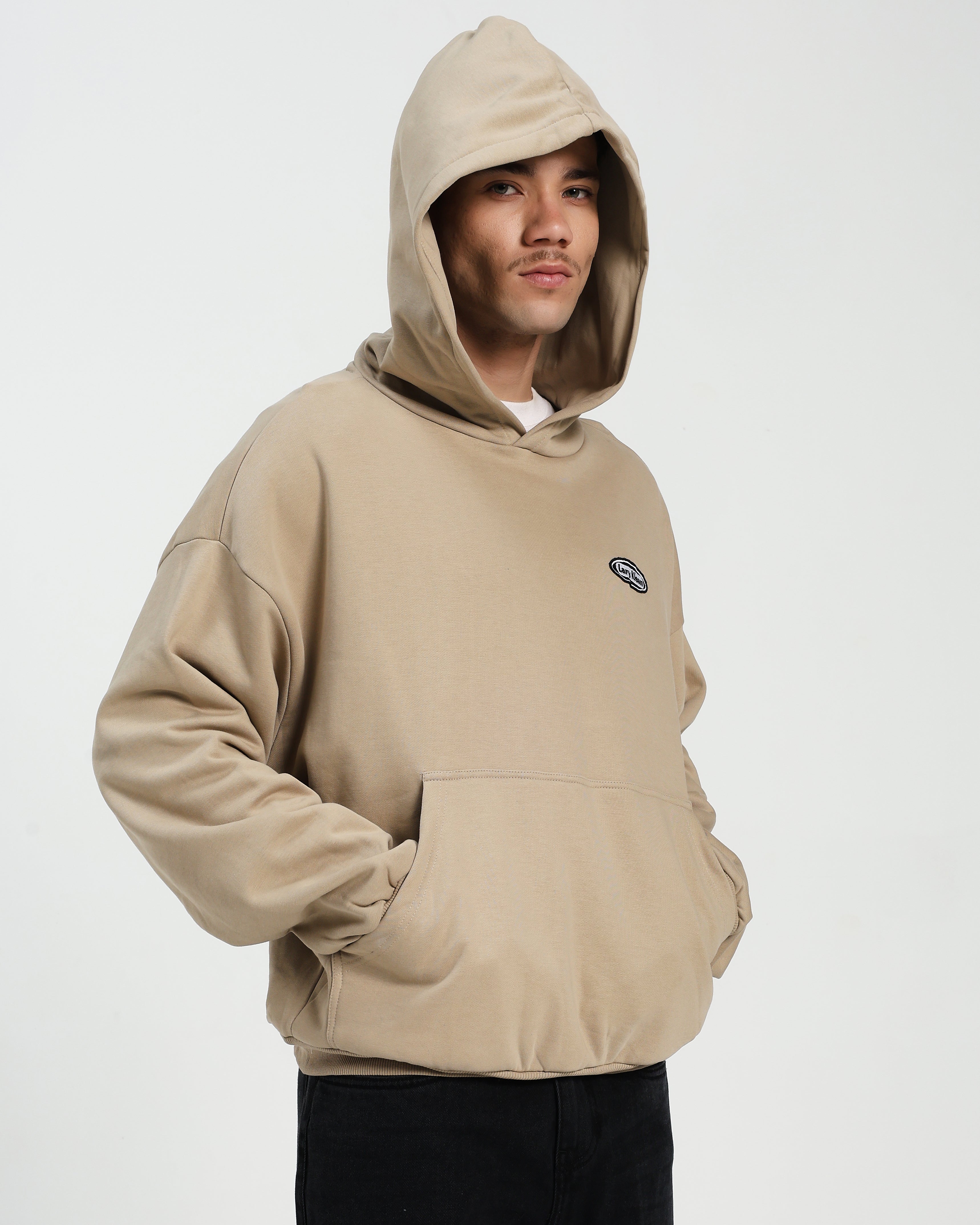 OVERSIZED FIT HOODIE - BEIGE