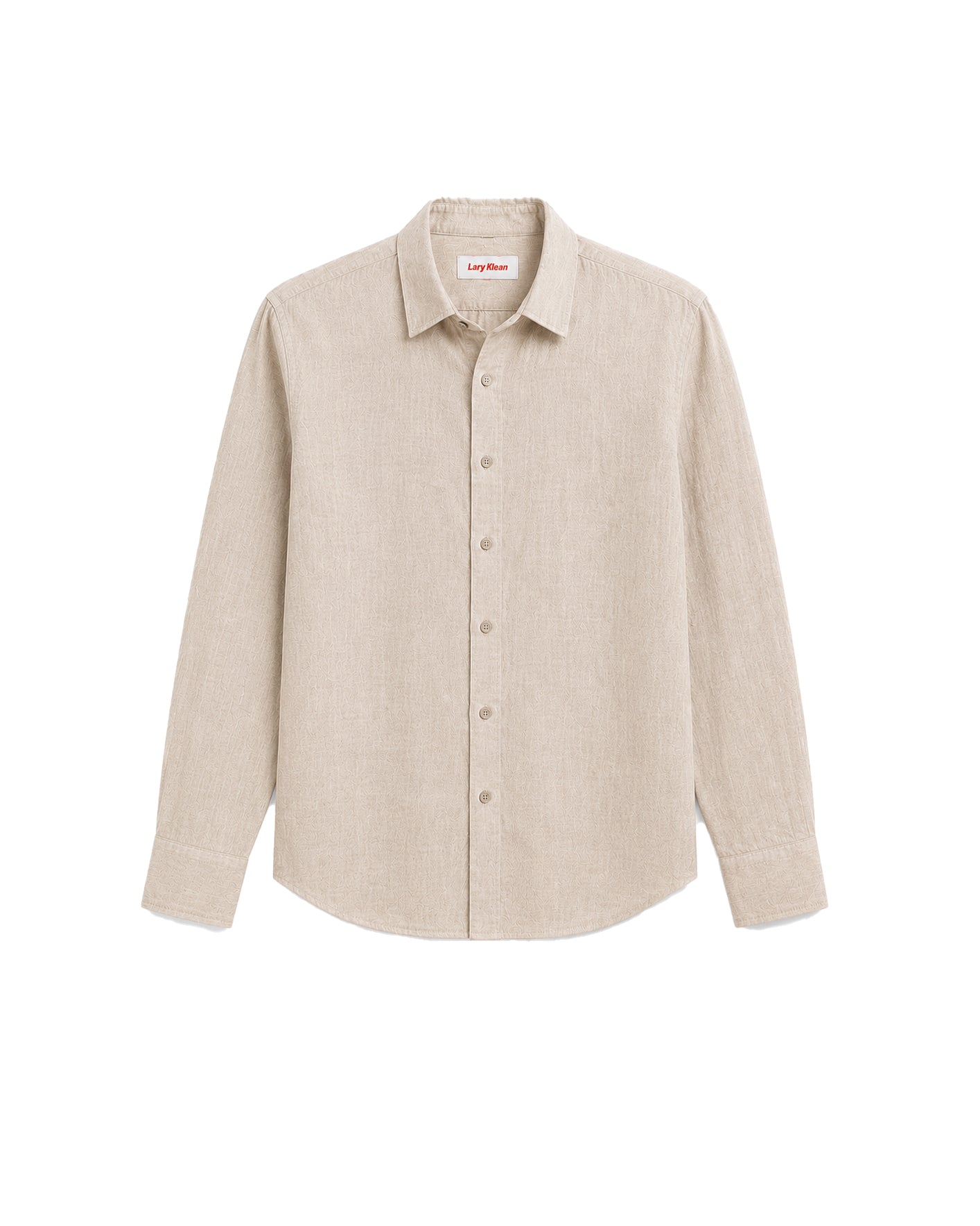 RELAXED FIT LINEN BLEND SHIRT - CREAM