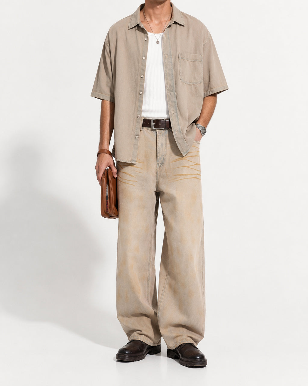 MUD WASHED BAGGY FIT JEAN