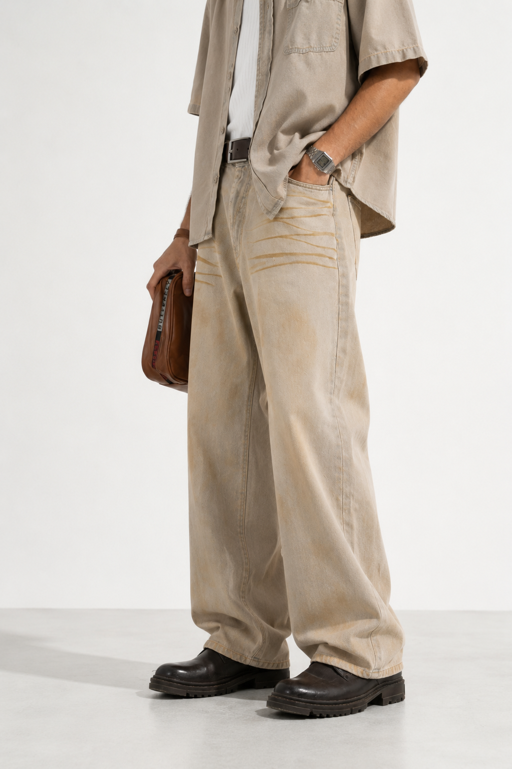 MUD WASHED BAGGY FIT JEAN