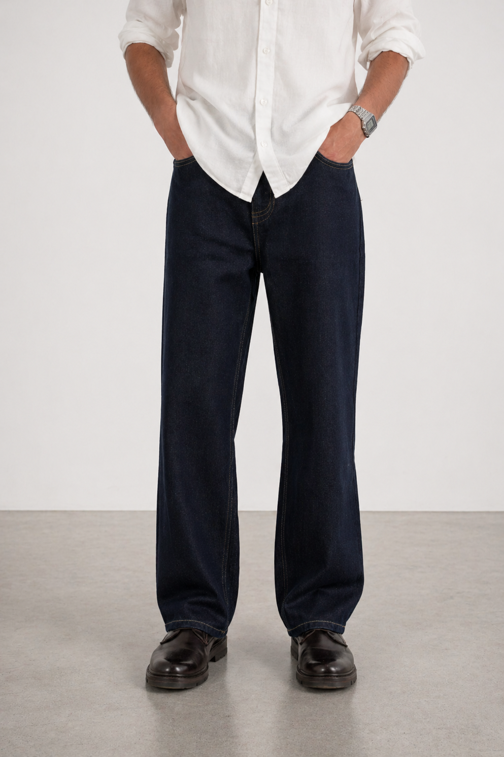 RAW INDIGO LOOSE STRAIGHT  FIT JEAN