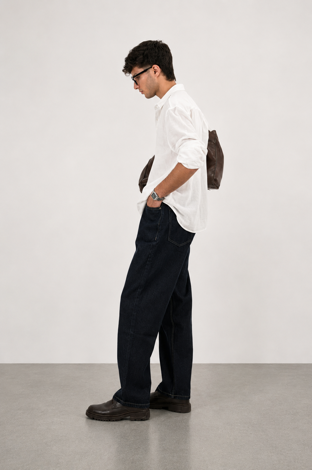 RAW INDIGO LOOSE STRAIGHT  FIT JEAN