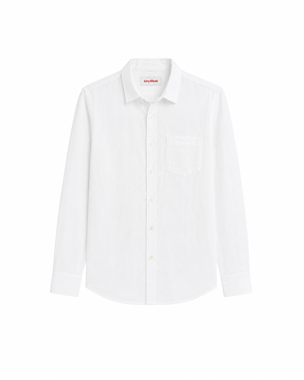 RELAXED FIT LINEN BLEND SHIRT - WHITE