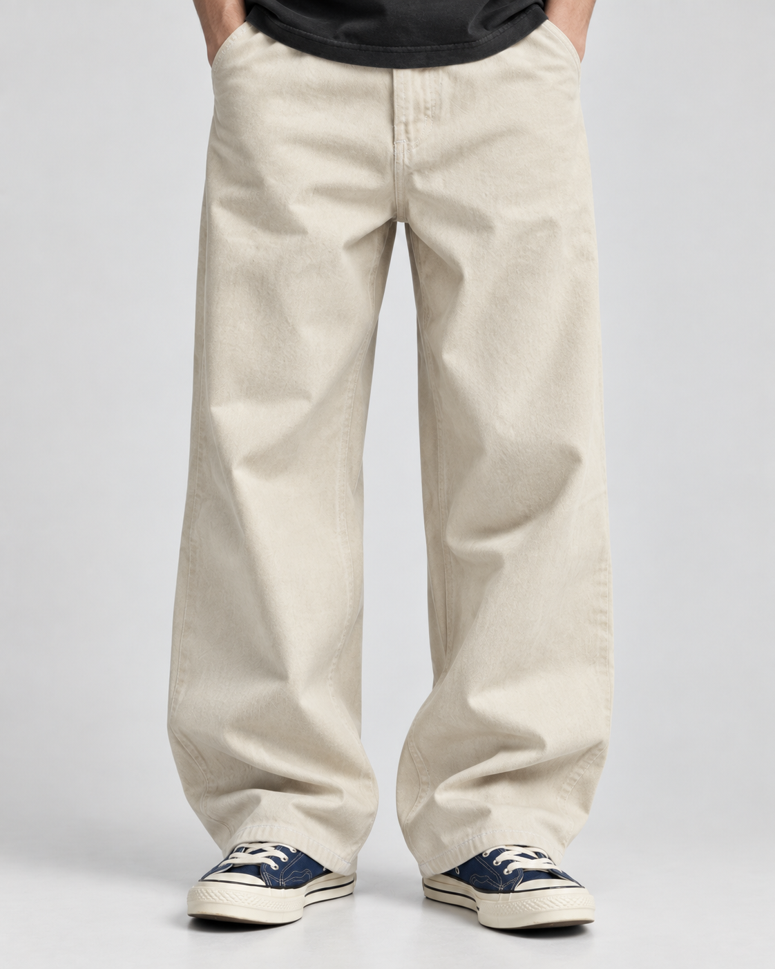14OZ ECRU BAGGY JEAN