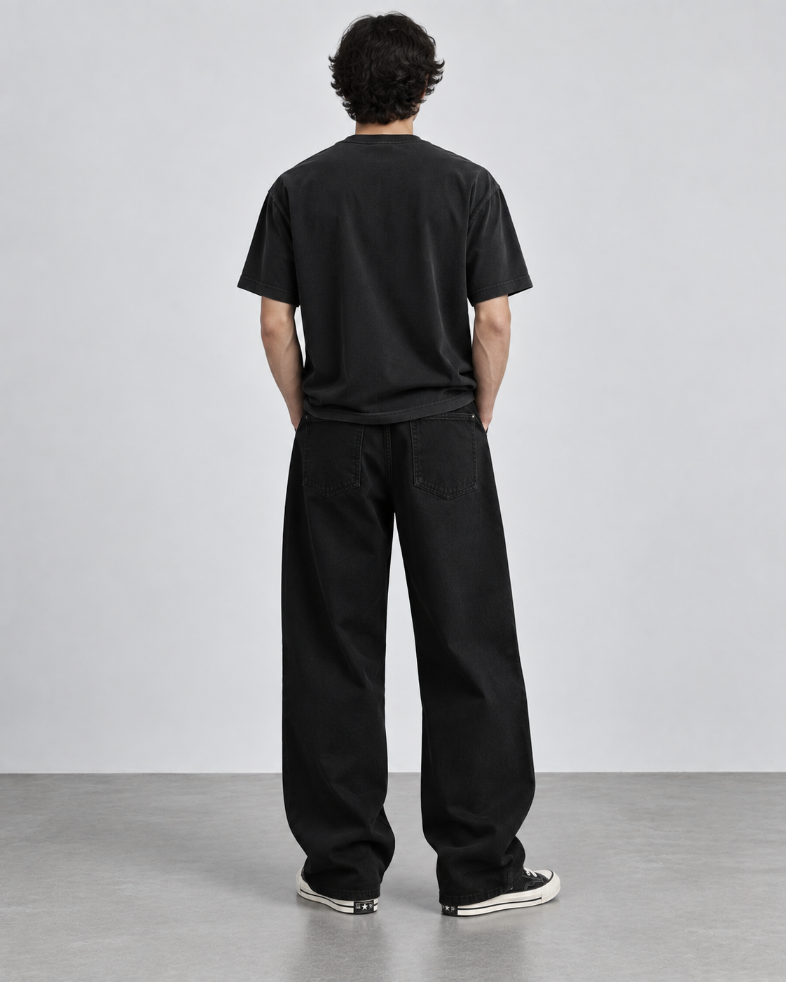 13OZ BAGGY BLACK JEAN