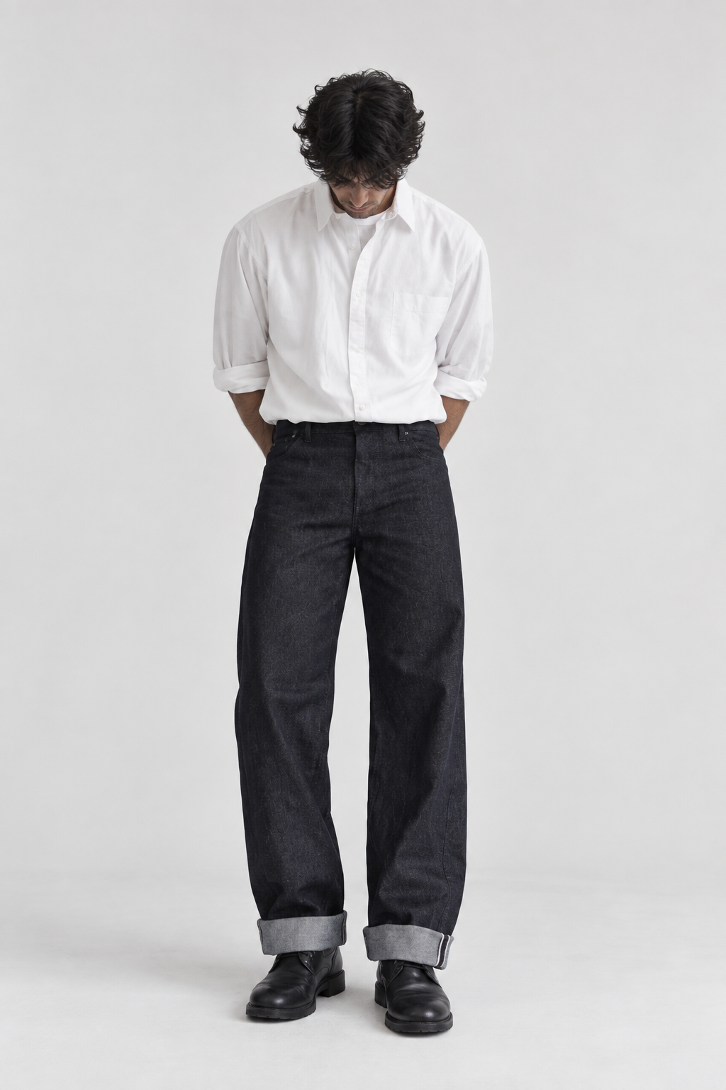 12.5OZ RAW SELVEDGE LOOSE STRAIGHT FIT JEAN