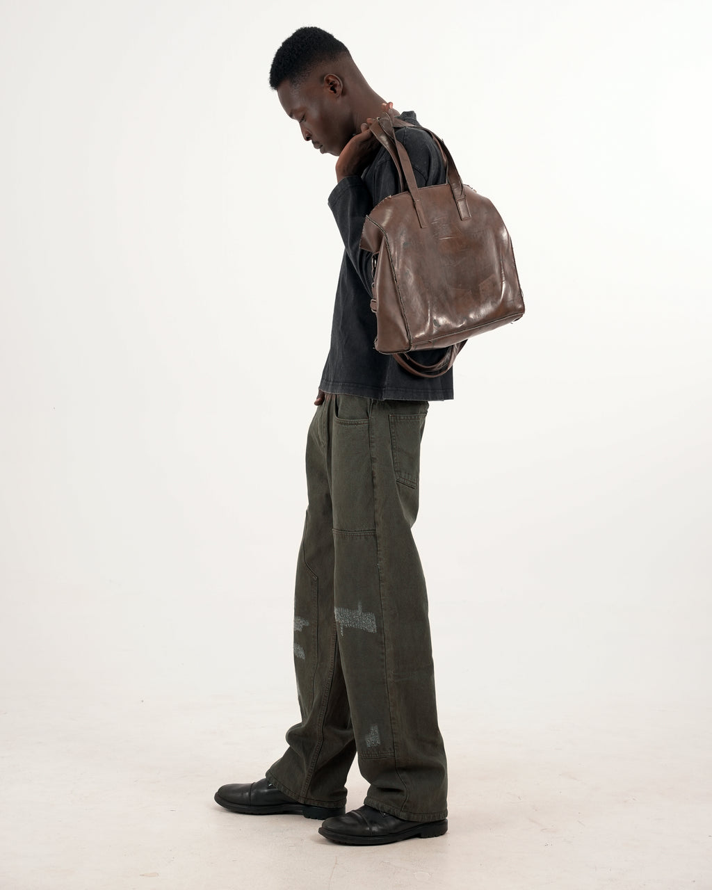 14 OZ DOUBLE KNEE BAGGY JEAN