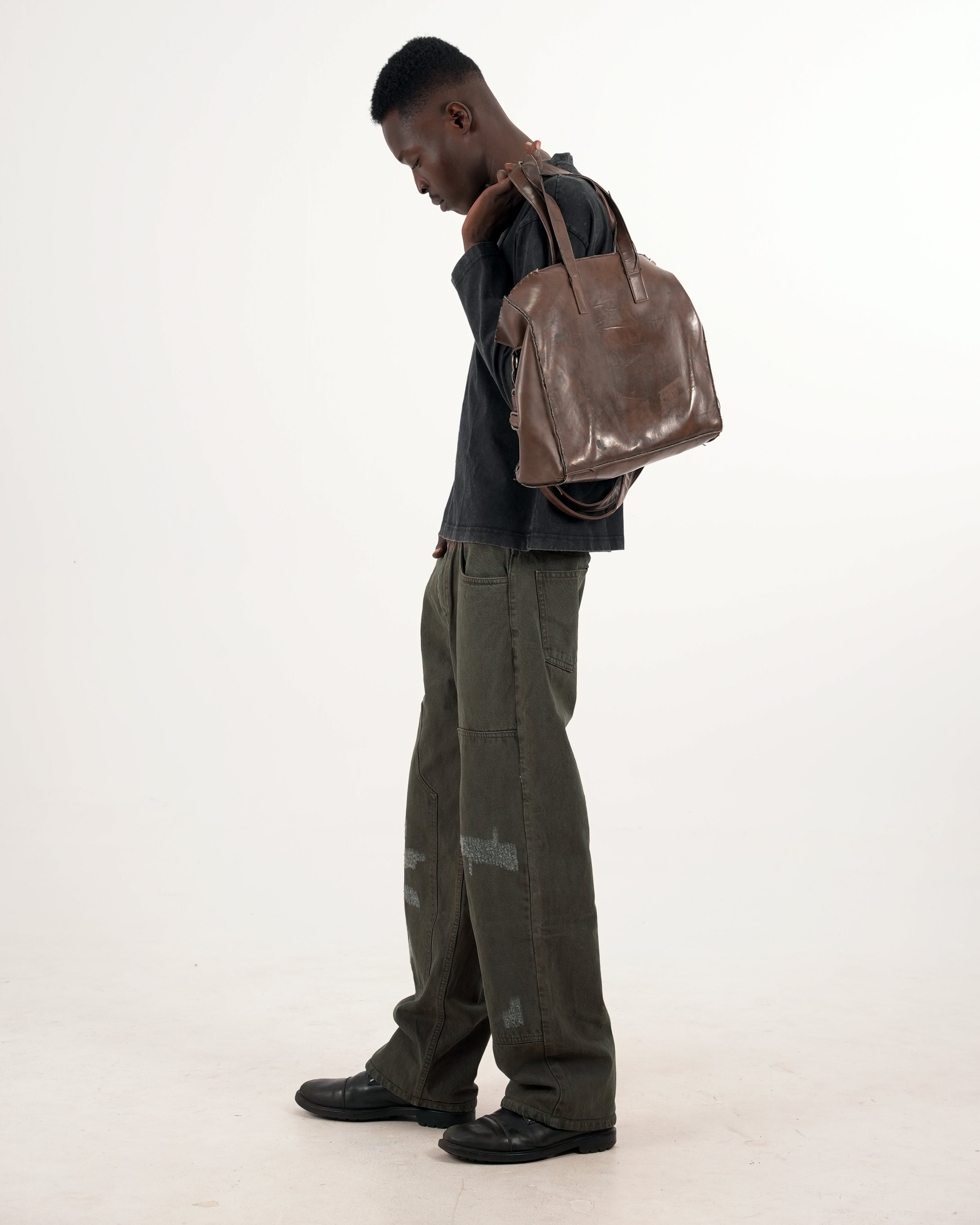 14 OZ DOUBLE KNEE BAGGY JEAN