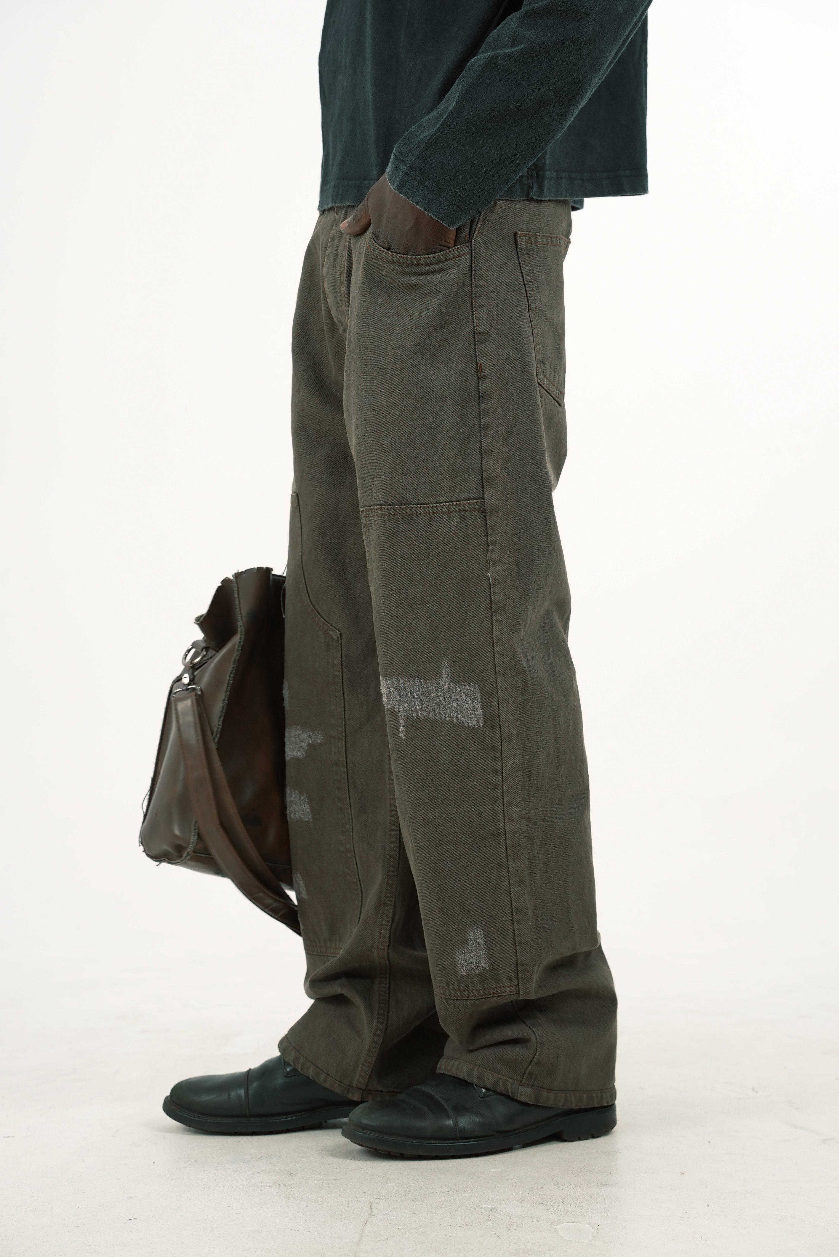 14 OZ DOUBLE KNEE BAGGY JEAN