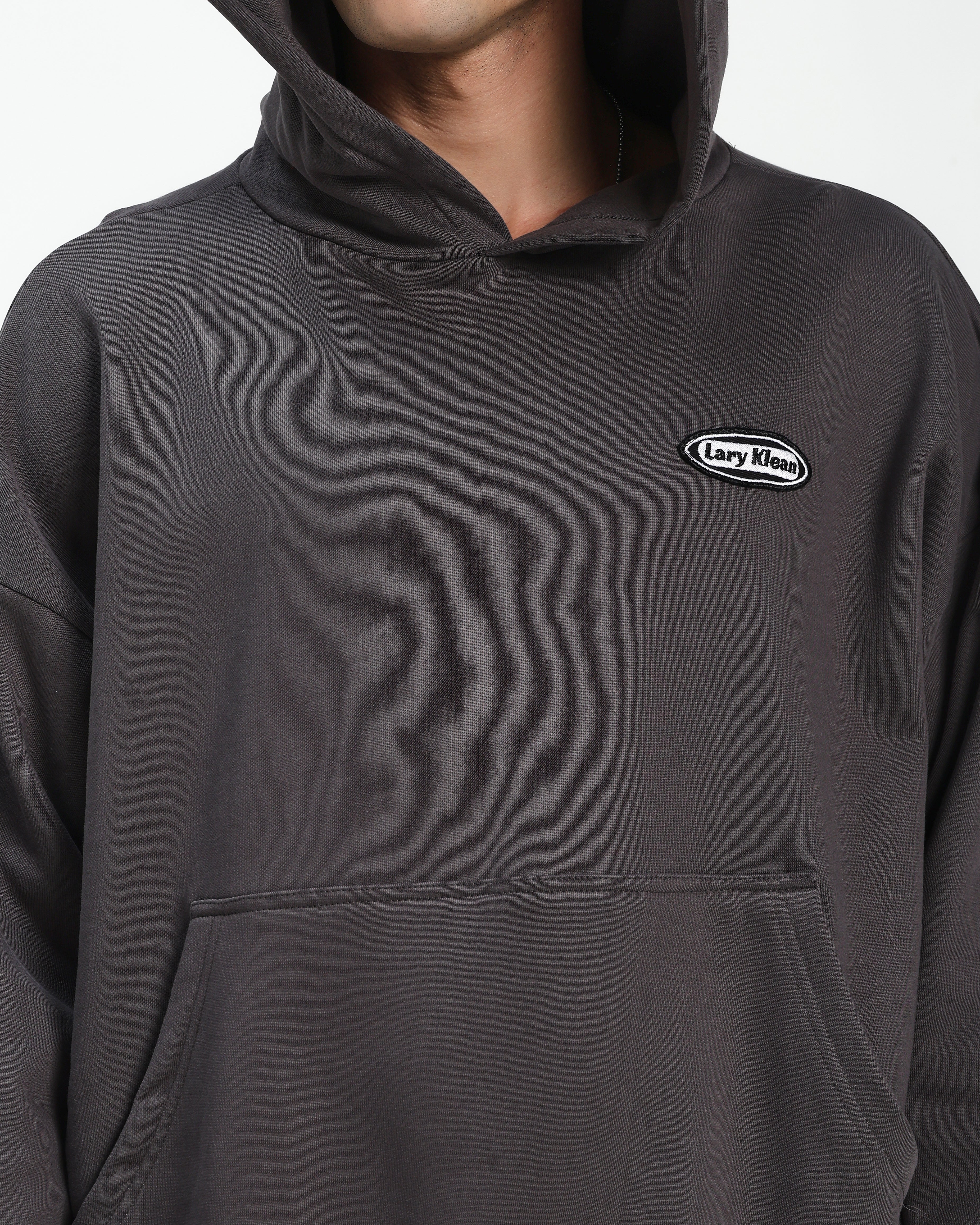 OVERSIZED FIT HOODIE - GREY