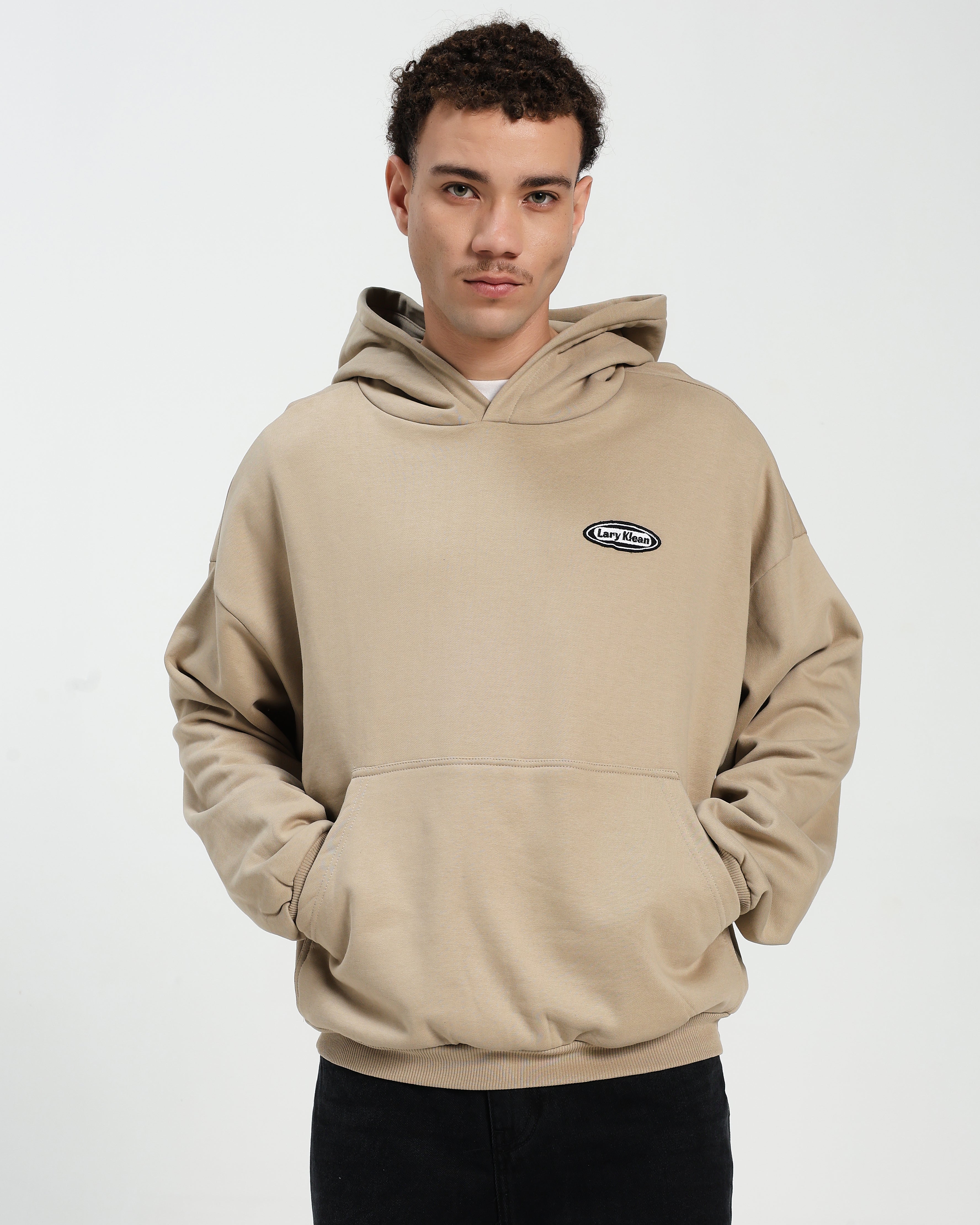 OVERSIZED FIT HOODIE - BEIGE