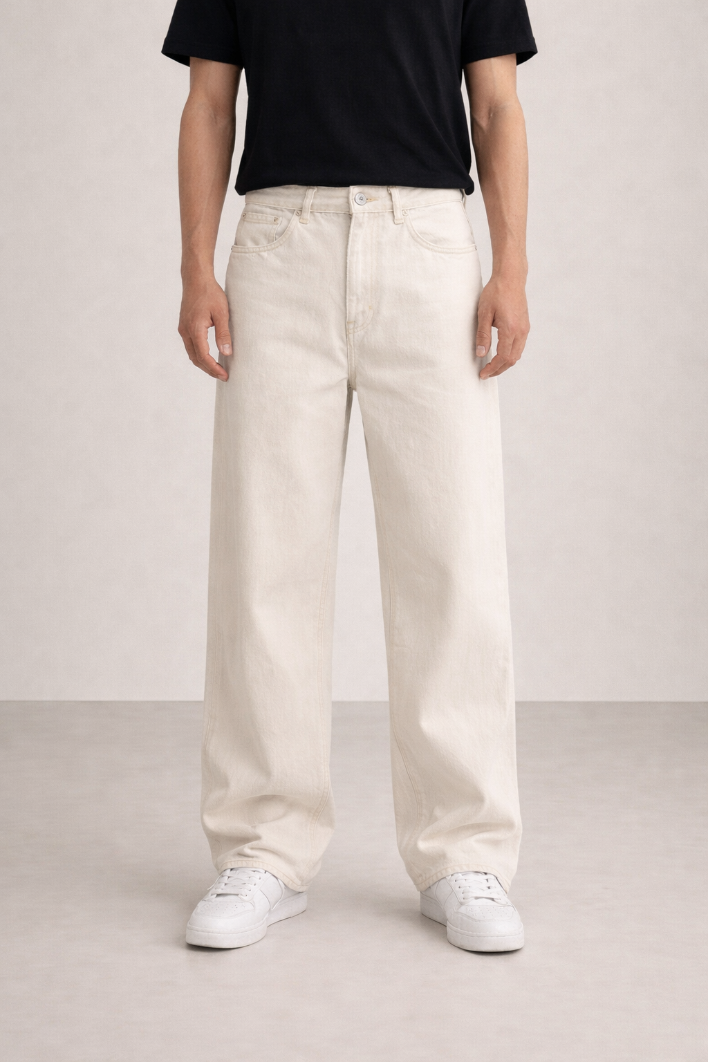 14 OZ ECRU LOOSE STRAIGHT FIT JEAN