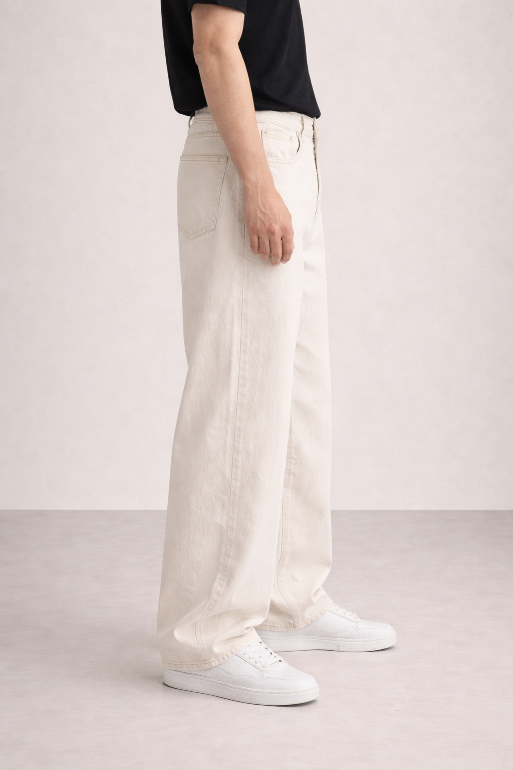 14 OZ ECRU LOOSE STRAIGHT FIT JEAN