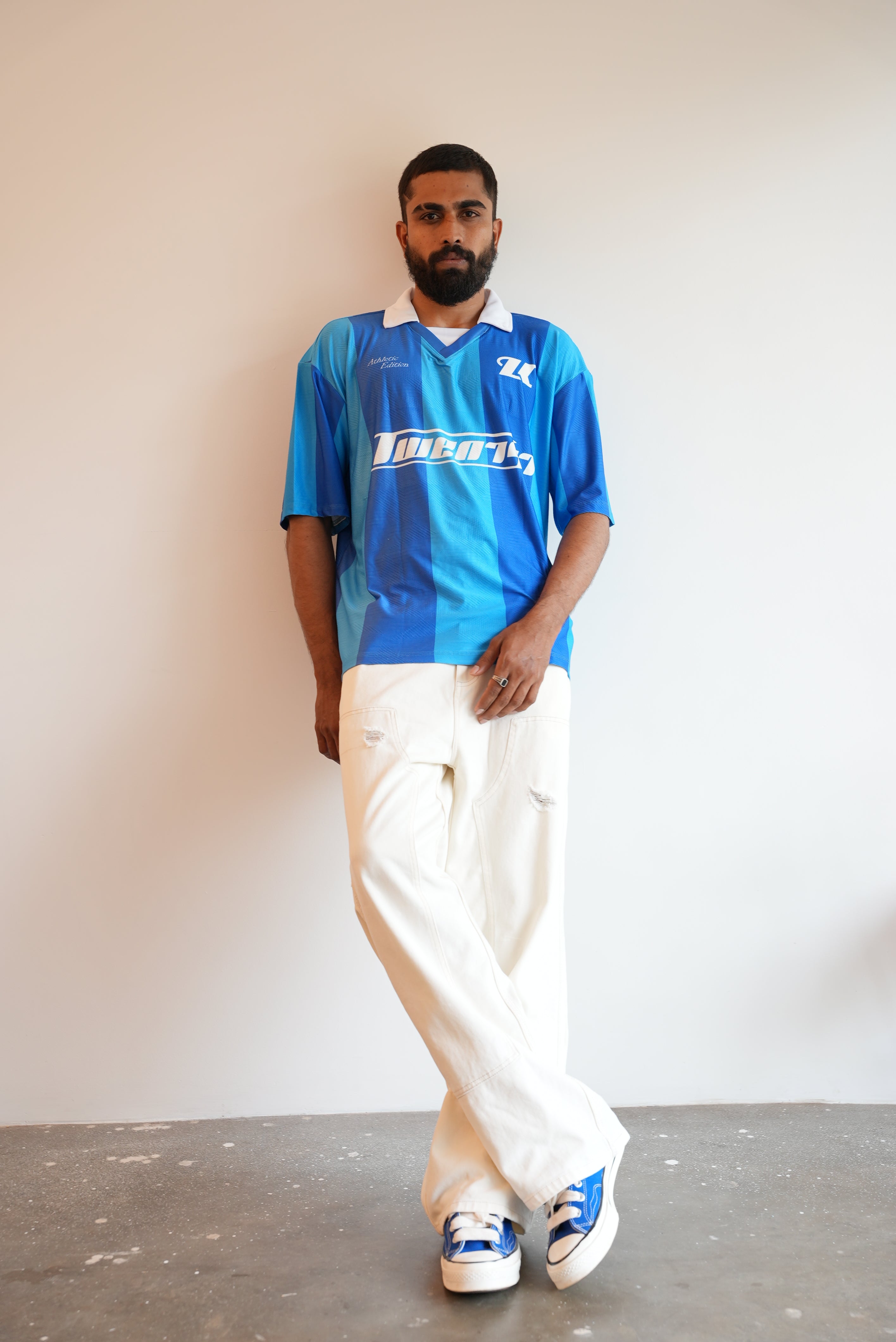 PAINTED WORKWEAR DRILL BAGGY PANTS