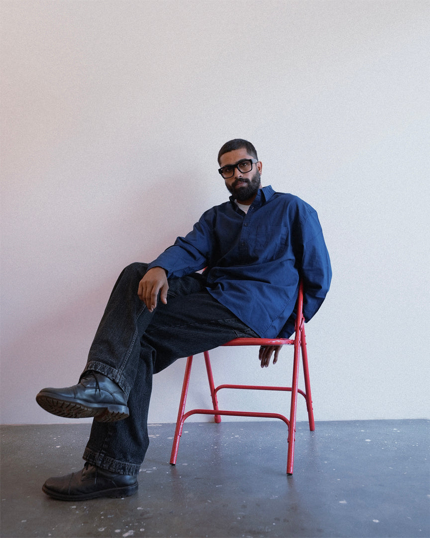 RELAXED FIT OXFORD SHIRT - NAVY BLUE