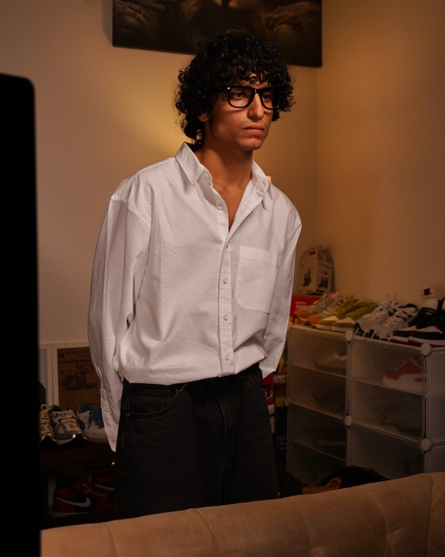 RELAXED FIT OXFORD SHIRT - WHITE