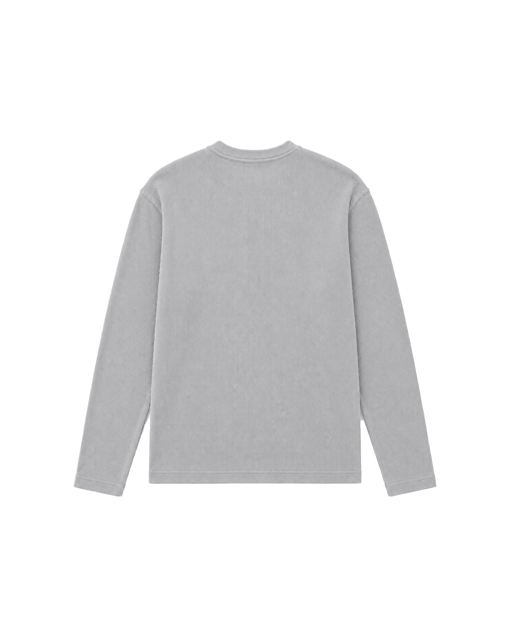 LIGHT GREY WAFFLE HENLEY TSHIRT