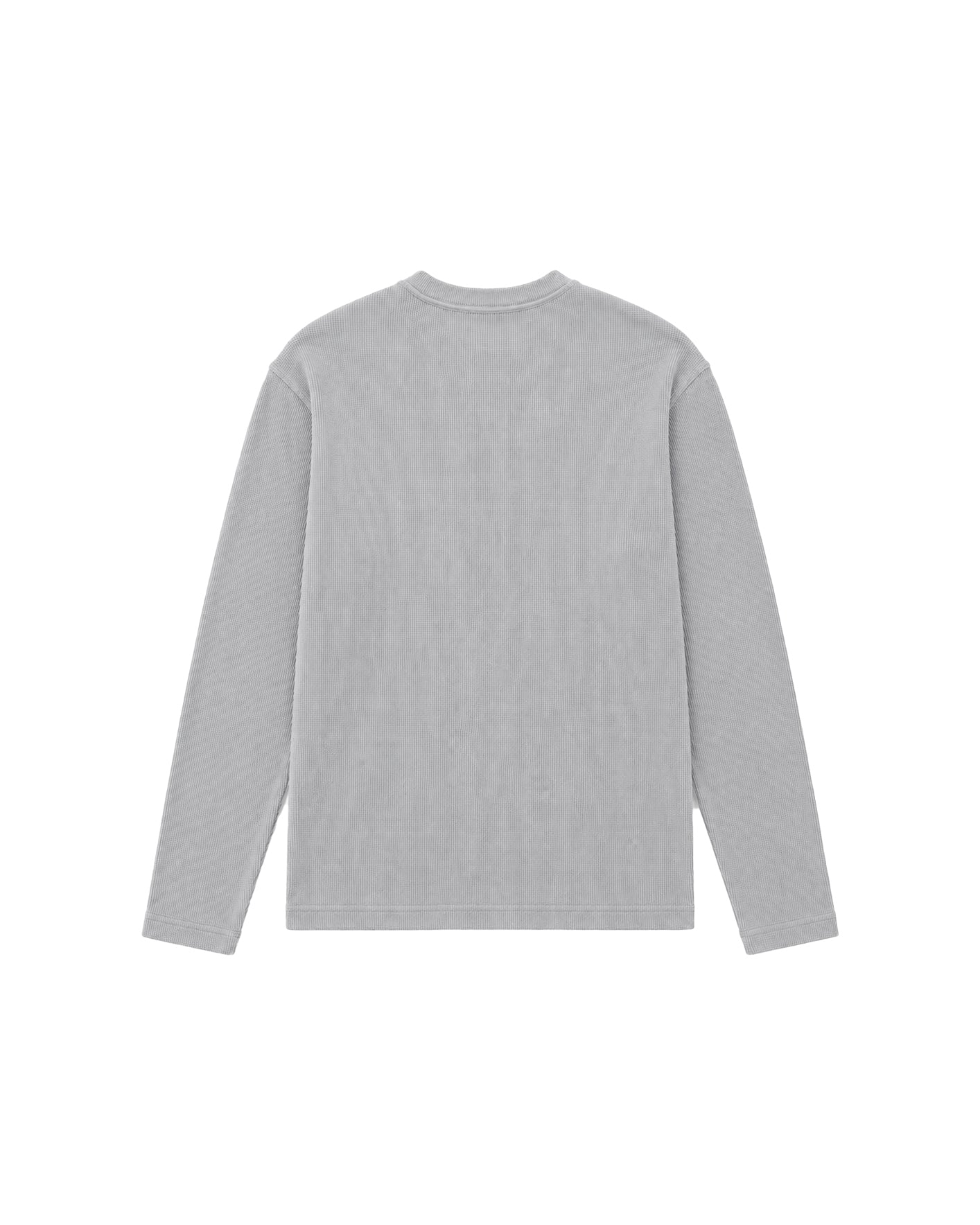 LIGHT GREY WAFFLE HENLEY TSHIRT