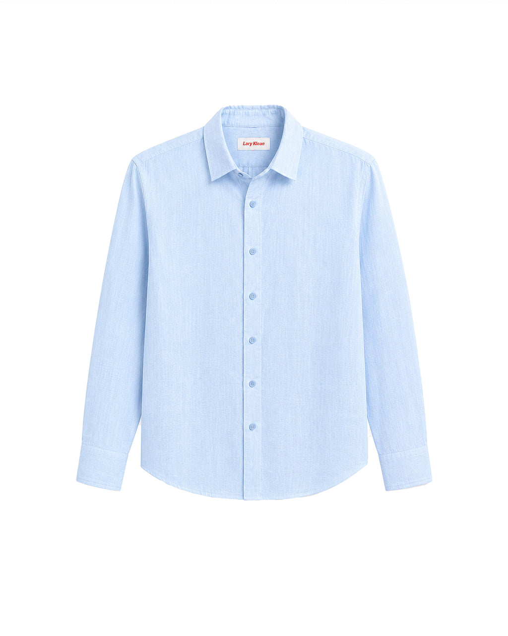 RELAXED FIT LINEN BLEND SHIRT - SKY BLUE