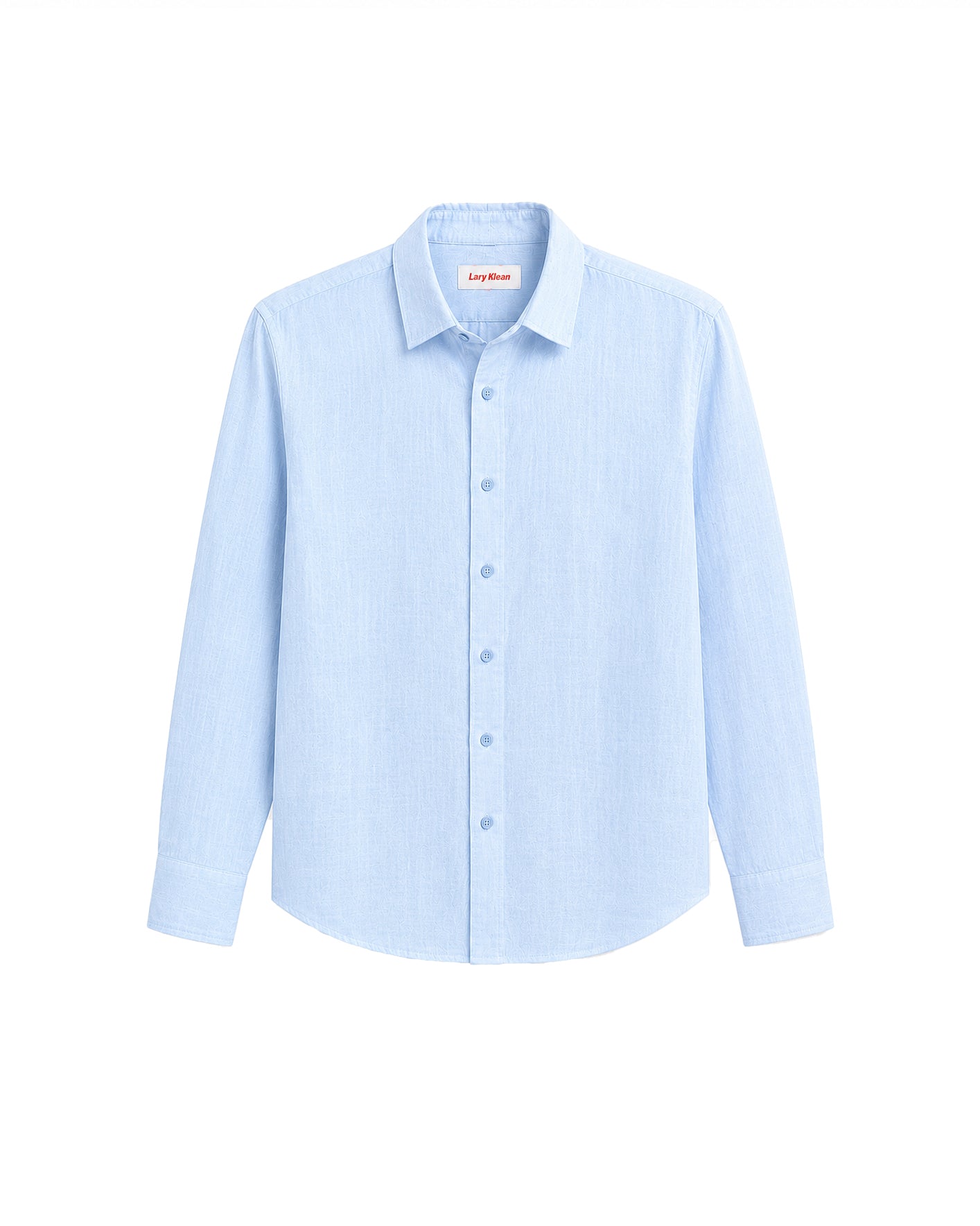 RELAXED FIT LINEN BLEND SHIRT - SKY BLUE