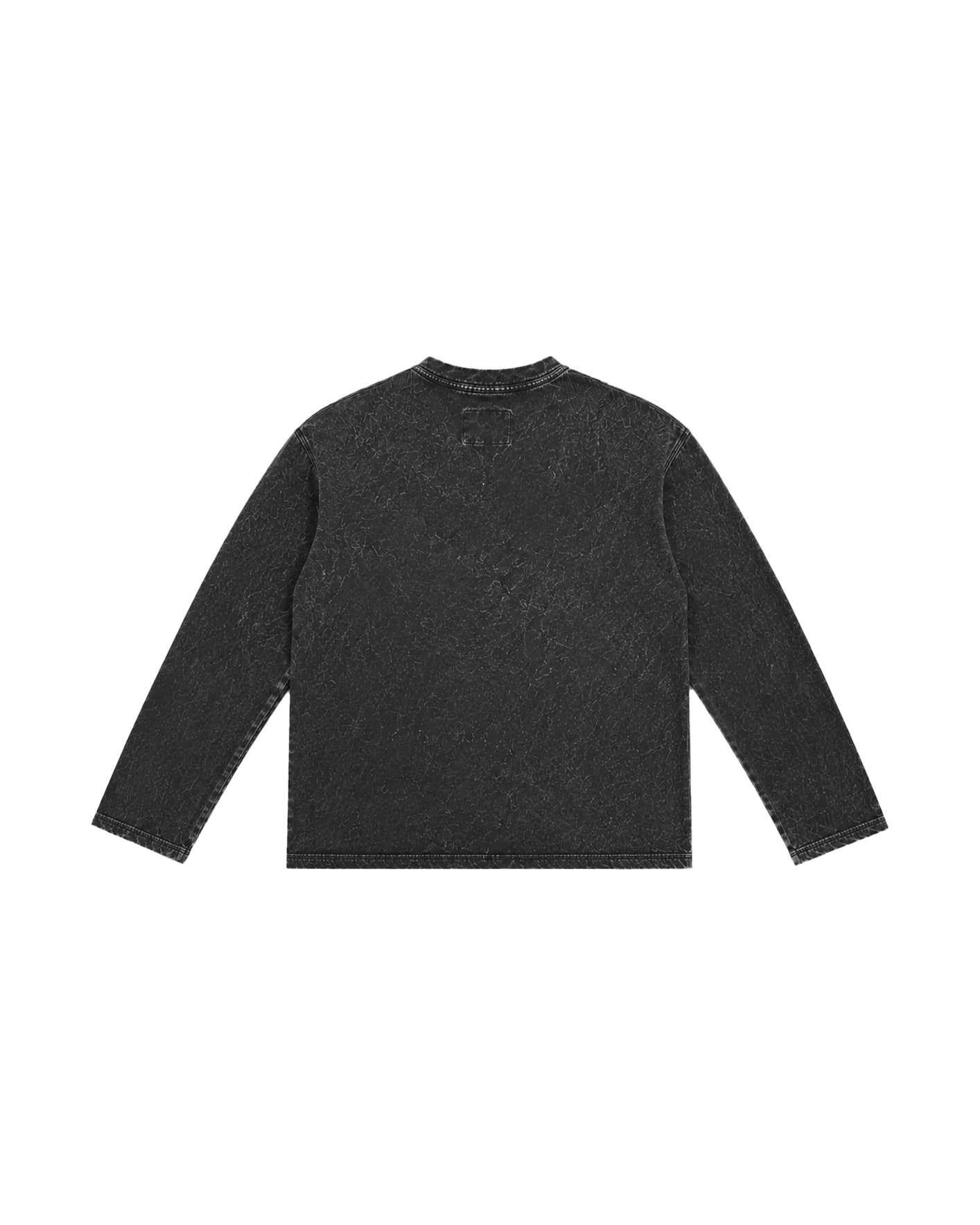 WASHED GREY HENLEY TEE