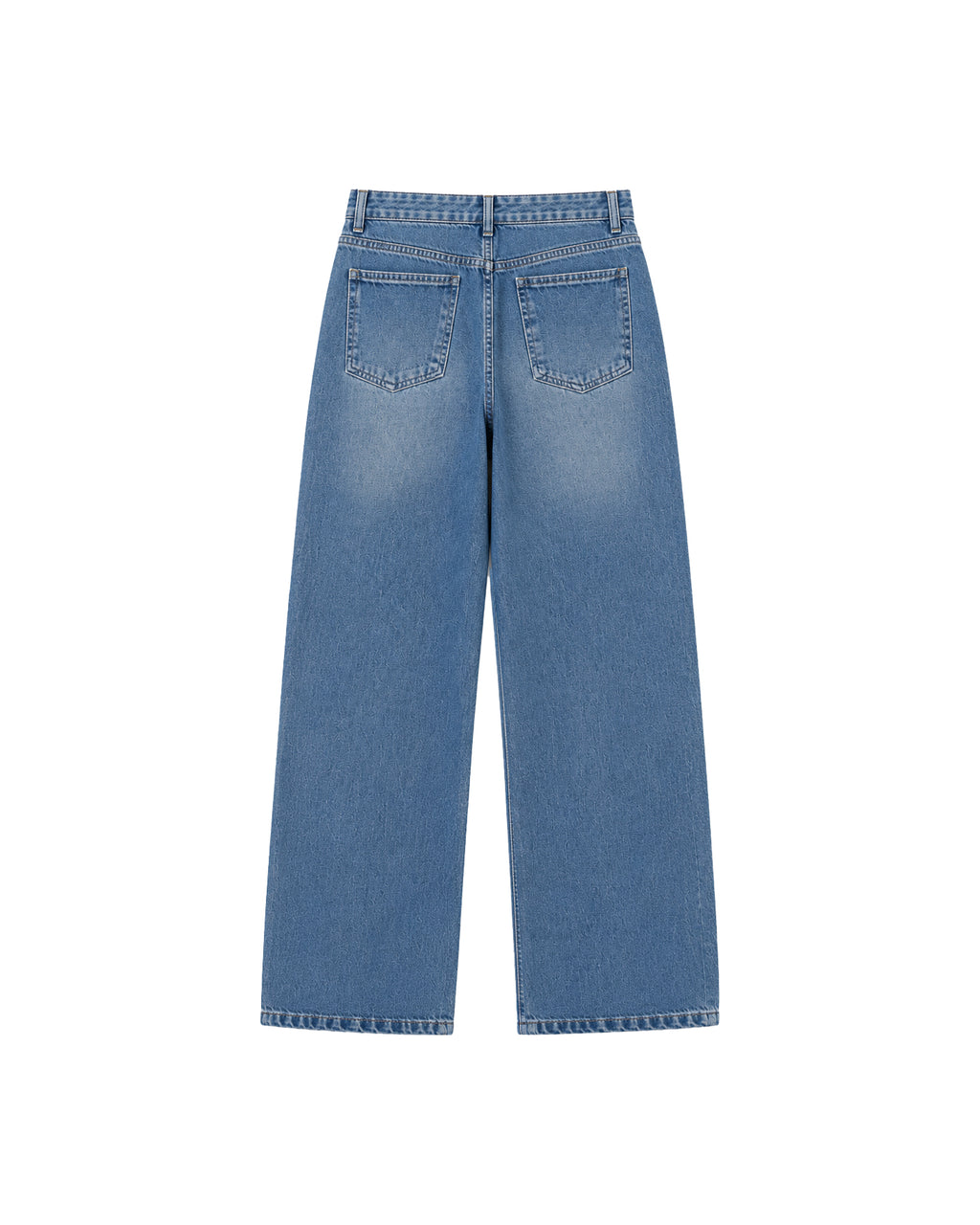 14 OZ MID INDIGO WASHED BAGGY FIT JEAN