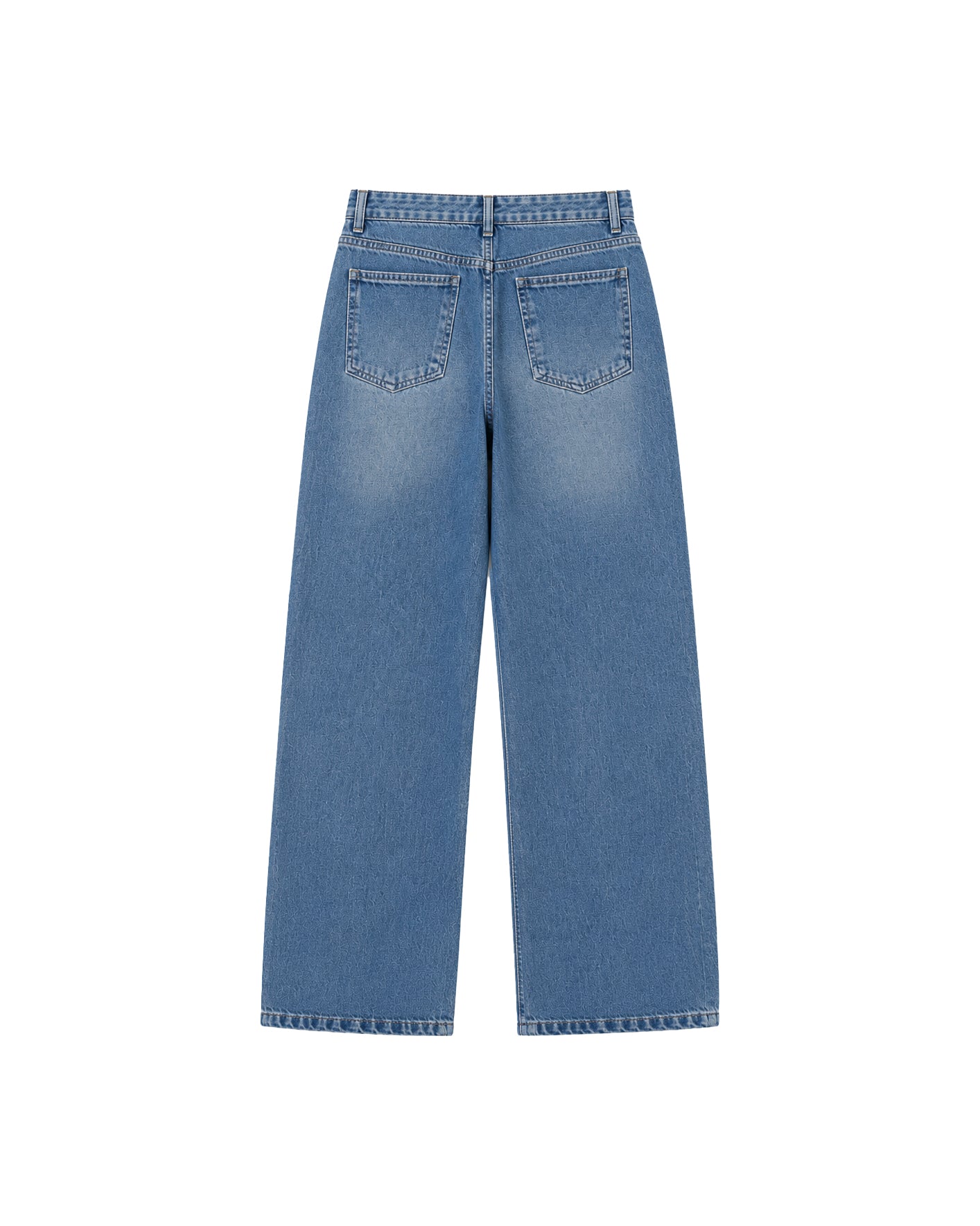 14 OZ MID INDIGO WASHED BAGGY FIT JEAN