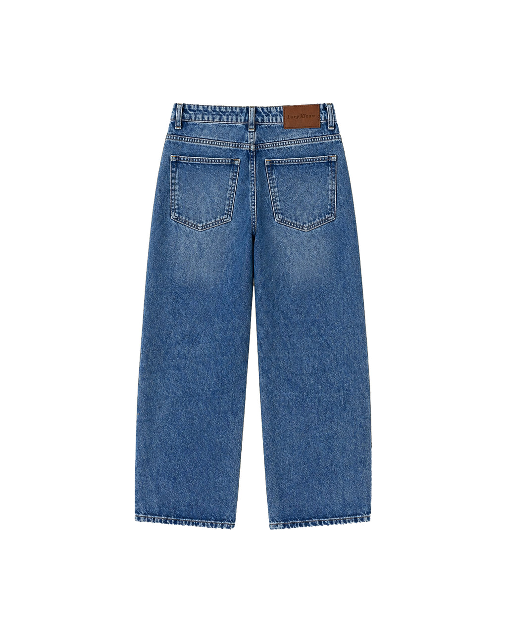 14 OZ MID INDIGO WASHED LOOSE FIT JEAN
