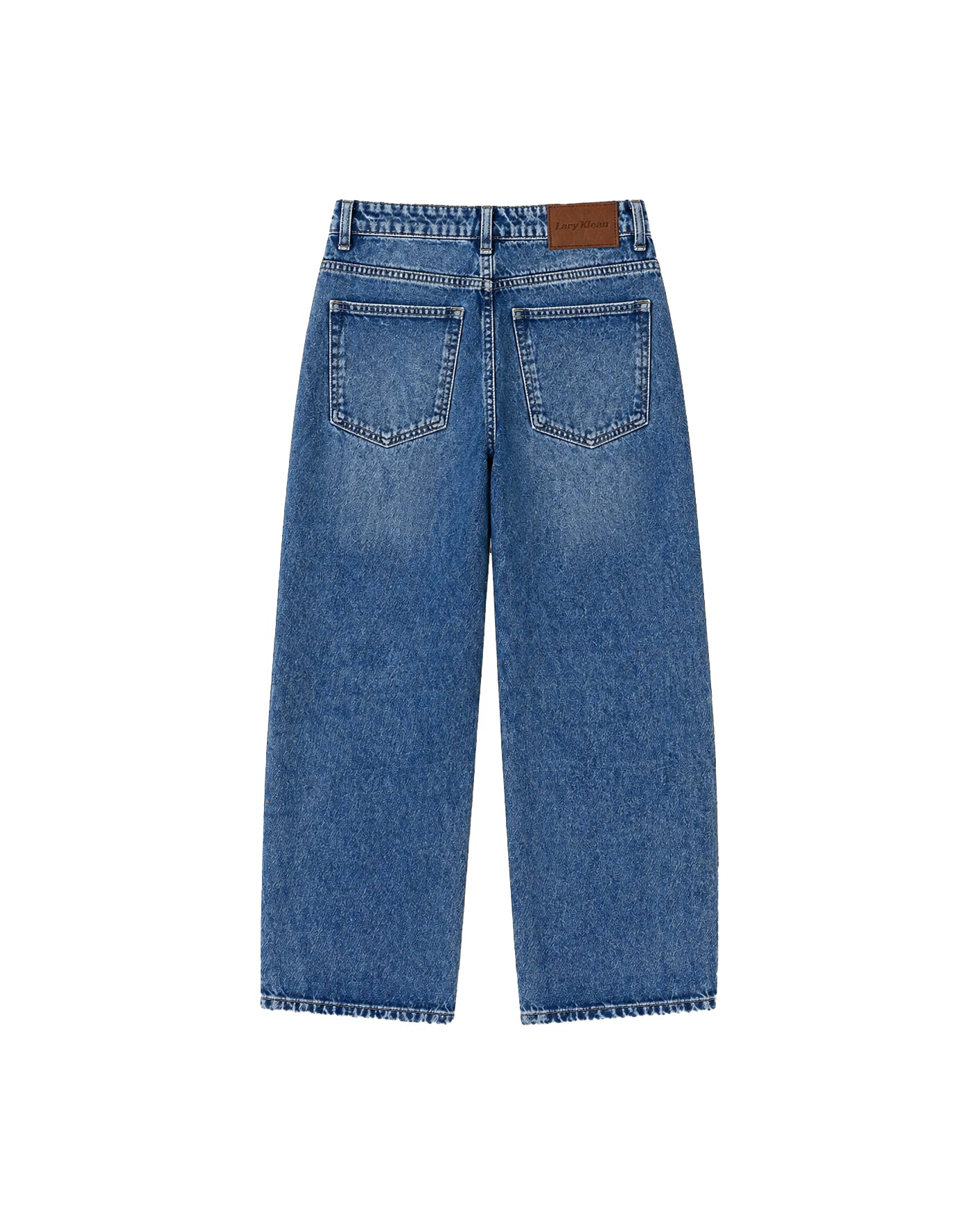 14 OZ MID INDIGO WASHED LOOSE FIT JEAN