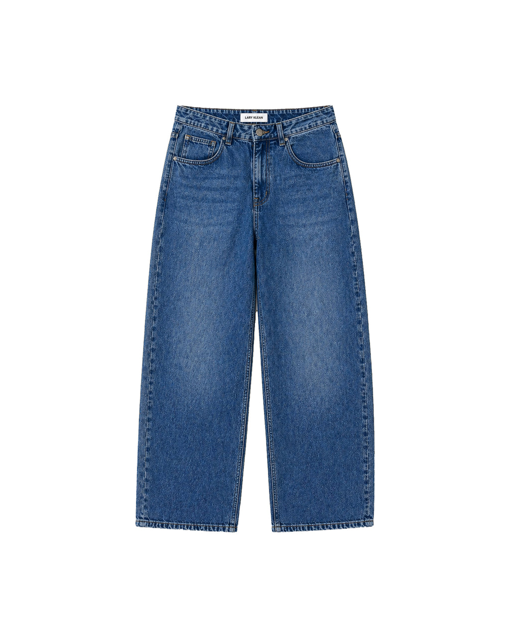 14 OZ MID INDIGO WASHED LOOSE FIT JEAN