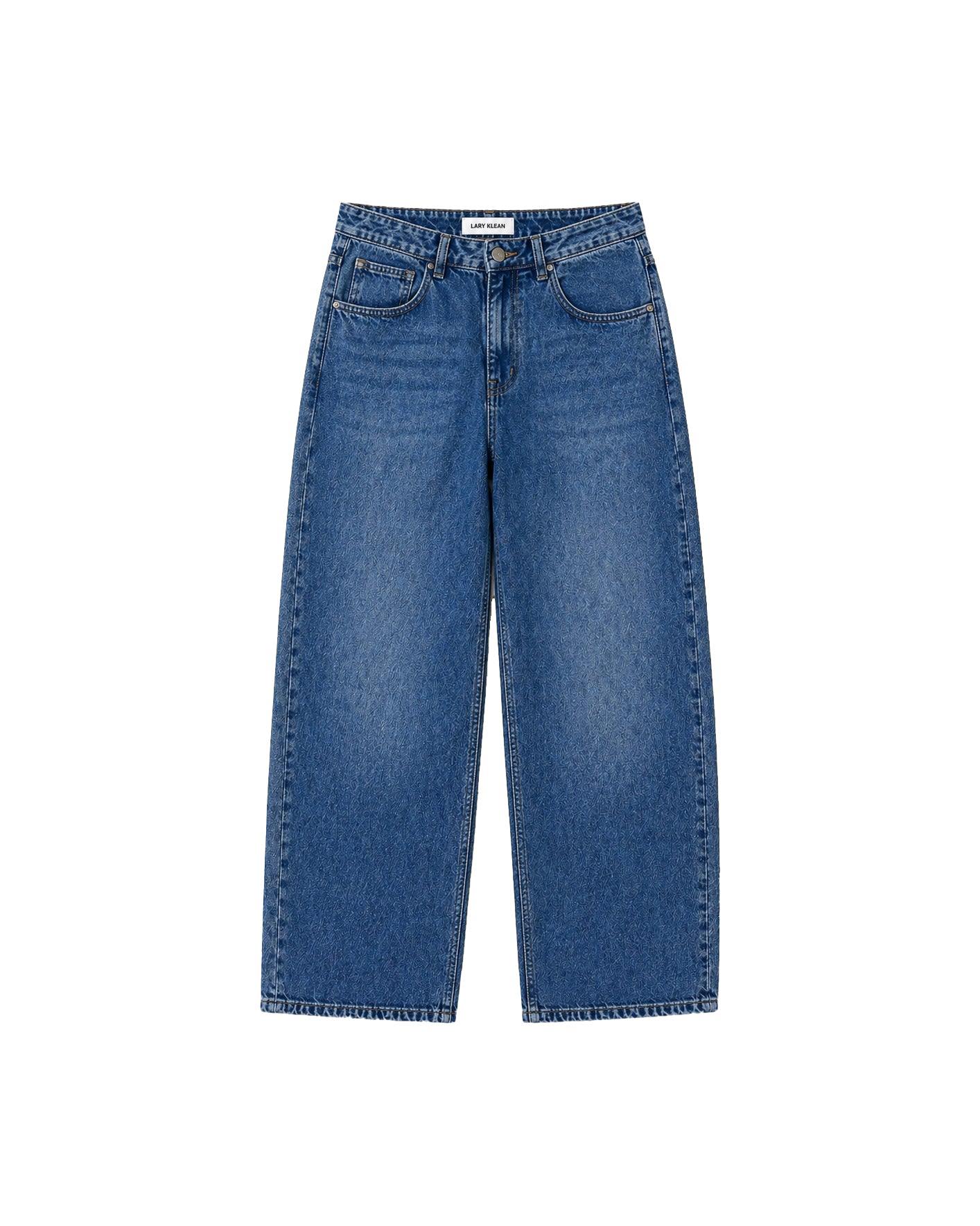 14 OZ MID INDIGO WASHED LOOSE FIT JEAN