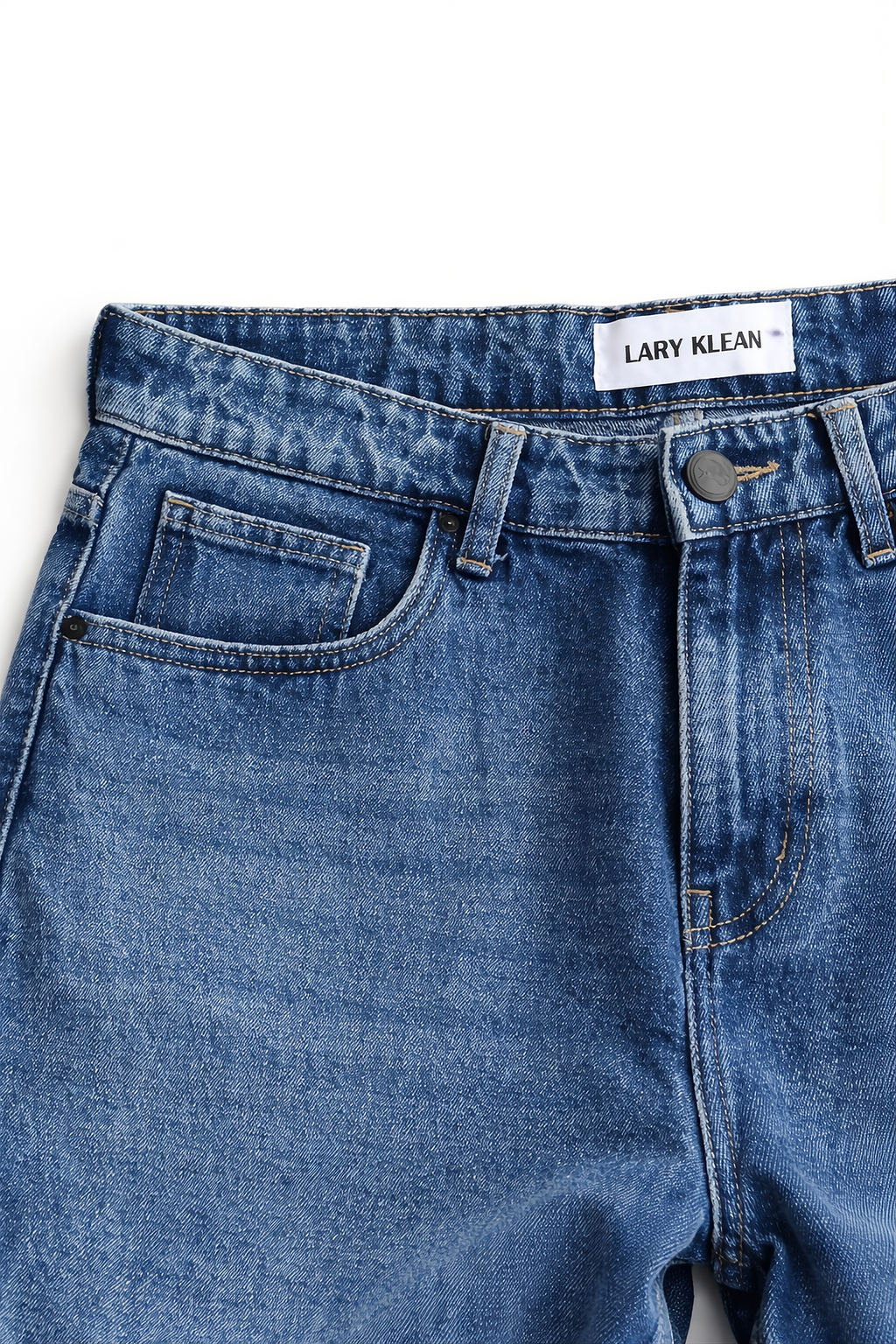 14 OZ MID INDIGO WASHED LOOSE FIT JEAN